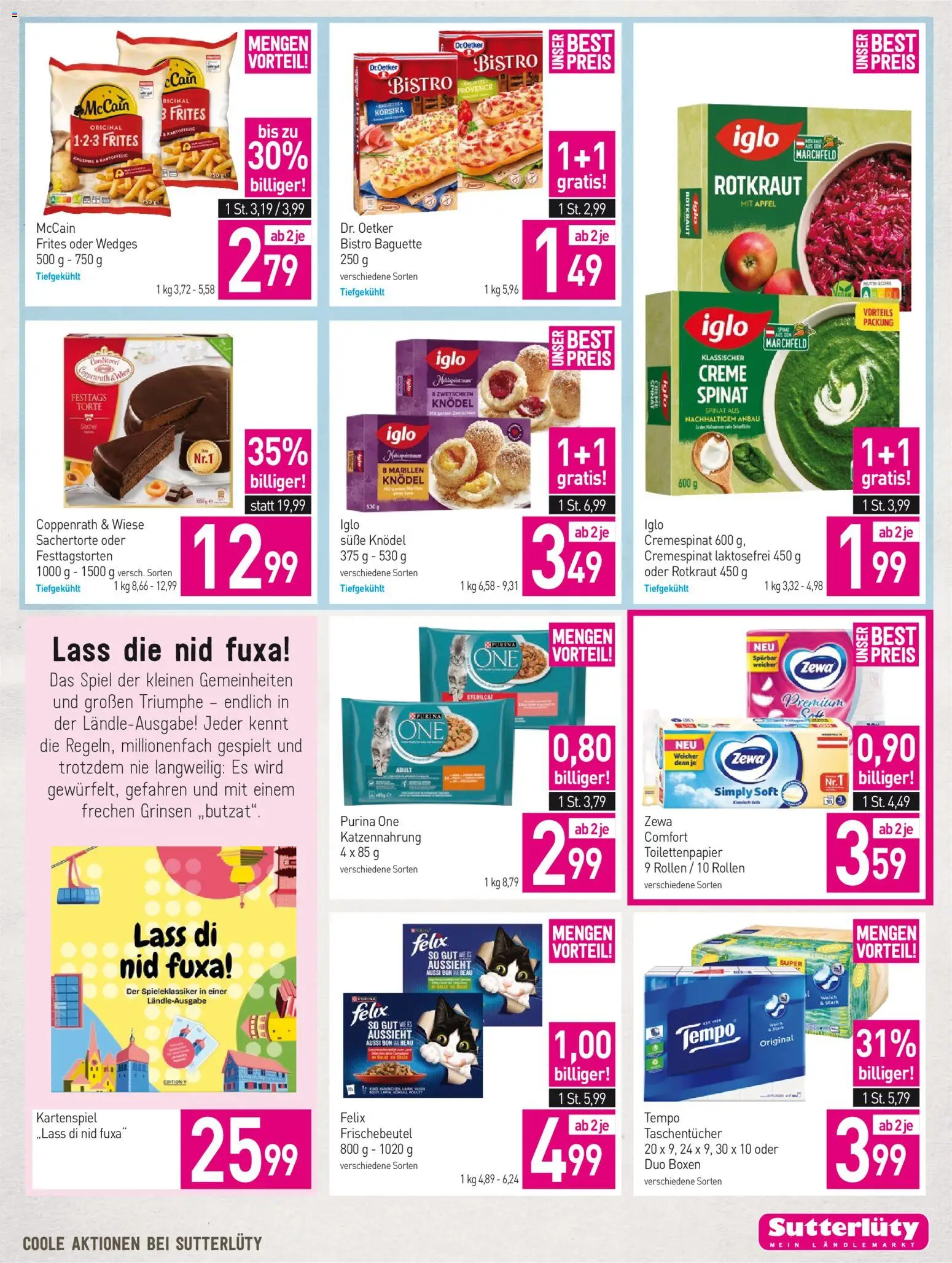 Sutterlüty Flugblatt gültig ab 22.10.2026 | Seite: 23 | Produkte: Baguette, Spiel, Creme, Äpfel
