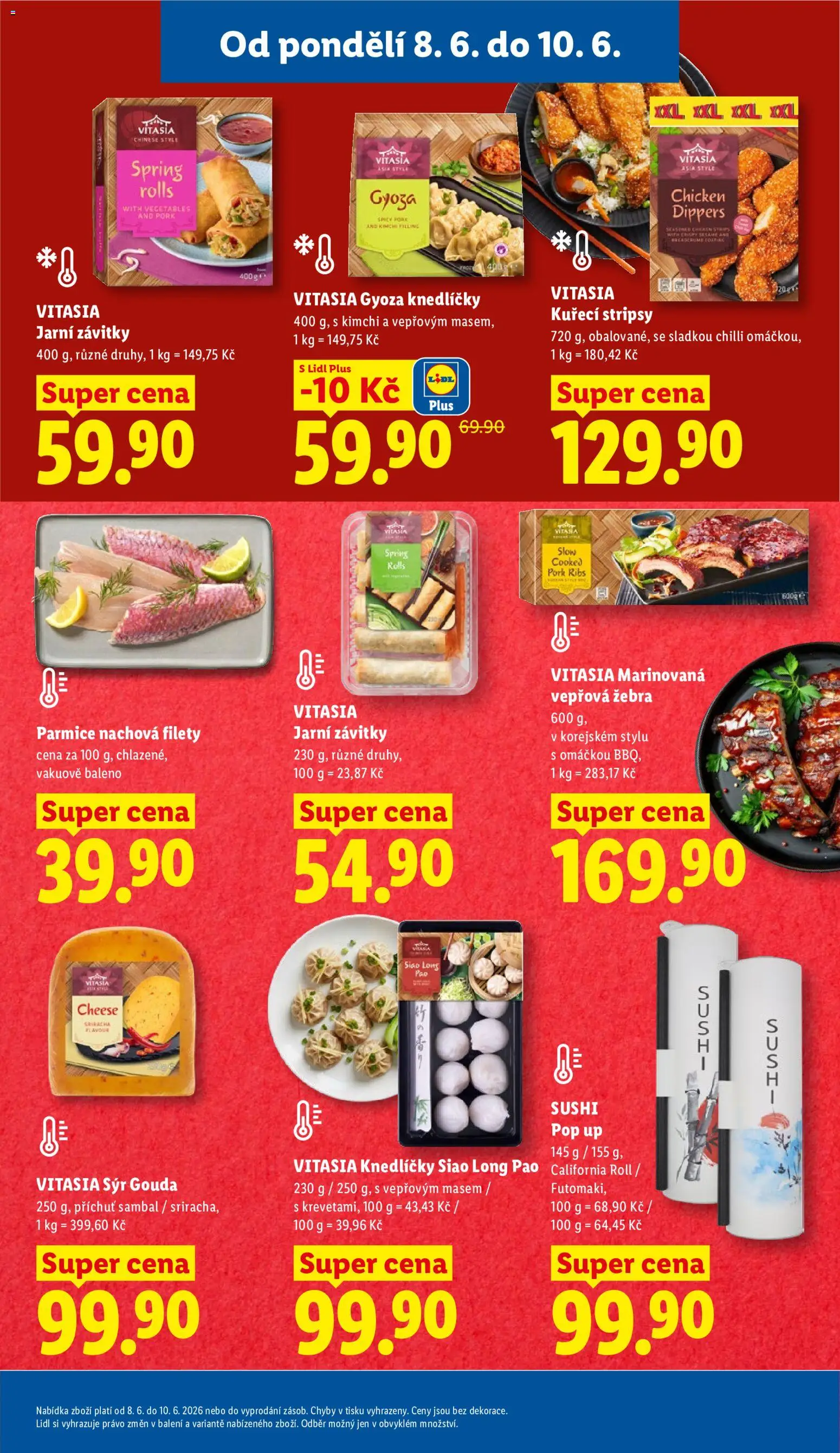 Lidl leták od 08.06.2026 | Strana: 19 | Produkty: Sýr, Gyoza, Sriracha, Kuřecí stripsy