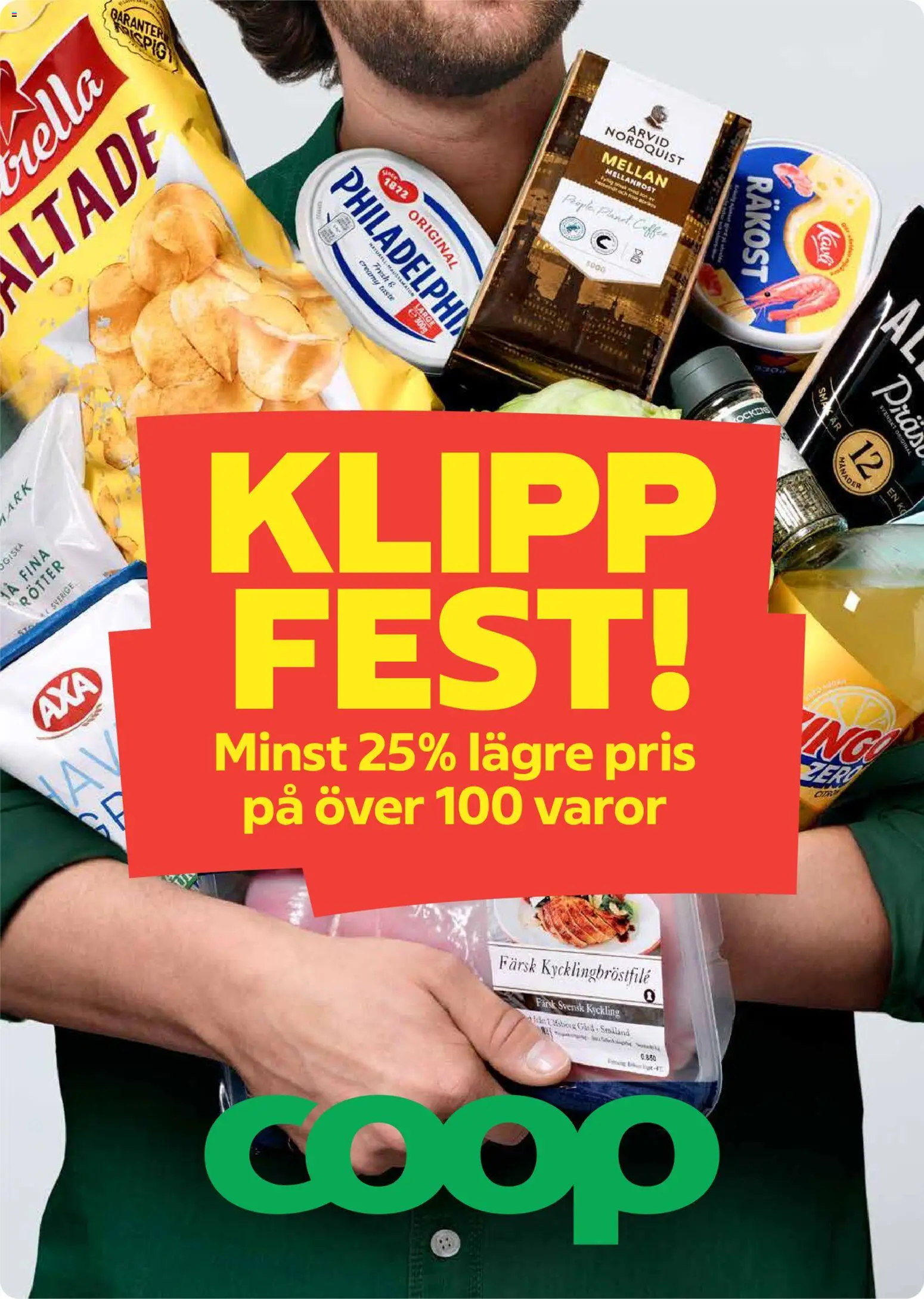 Coop Daglivs reklamblad aktuell från 14/09/2026 | Sida: 1 | Produkter: Räkost, Kyckling