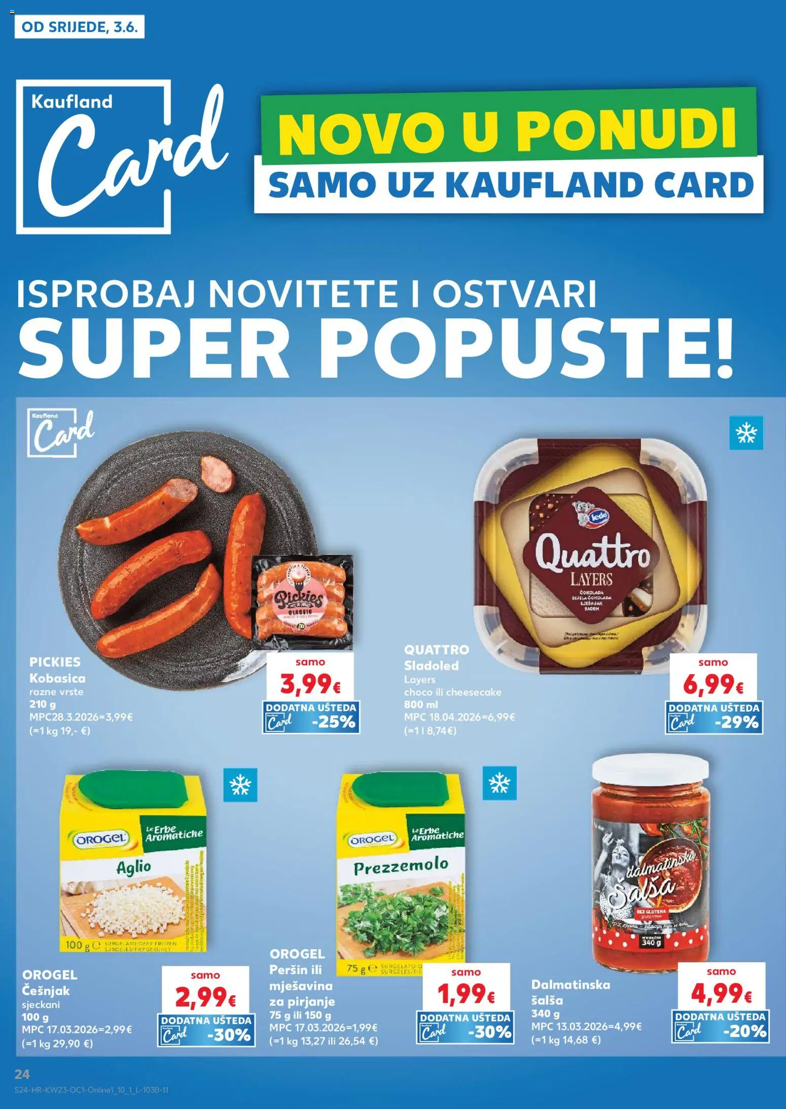 Kaufland katalog | vrijedi od 03.06.2026 | Stranica: 24 | Proizvodi: Ledo, Sladoled, Češnjak, Peršin