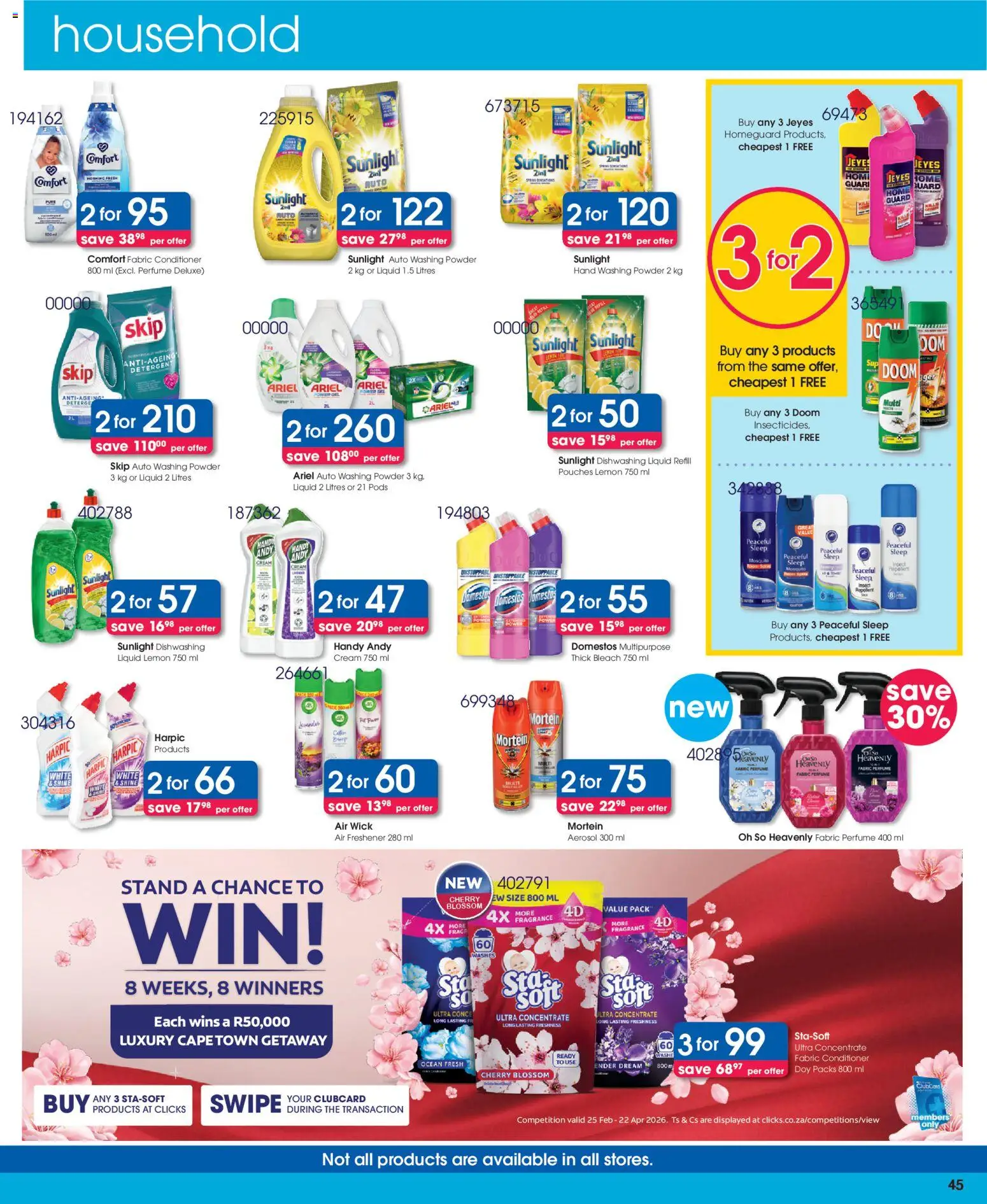 New Clicks catalogue – valid from 09.04.2026 | Page: 45 | Products: Light, Perfume, Lemon, Dishwashing liquid