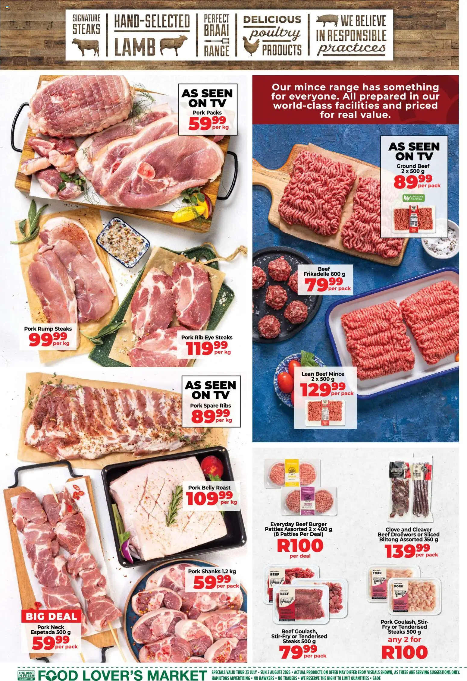 New Food Lover's Market catalogue – valid from 23/07/2026 | Page: 9 | Products: Ribs, Limpiador íntimo, Beef, Pepper