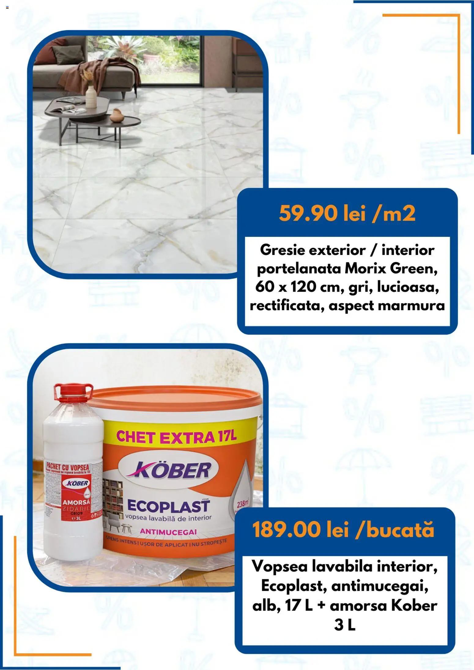 Noul catalog Dedeman – valabil de la 01.06.2026 | Pagină: 5 | Produse: Vopsea, Gresie, Türk kahvesi öğütme değirmeni, Amorsă