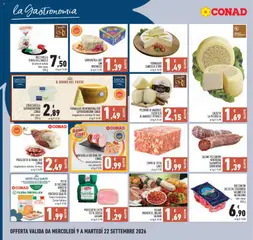 Anteprima del volantino PETTO DI TACCHINO ARROSTO CONAD FILIERA CONTROLLATA, Carne italiana al kg € 19,90 valido a partire dal 09/09/2026 | Pagina: 8