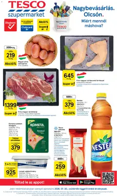 Tesco Szupermarket akciós újság - amely érvényes a következő dátumtól: 2026.07.30.