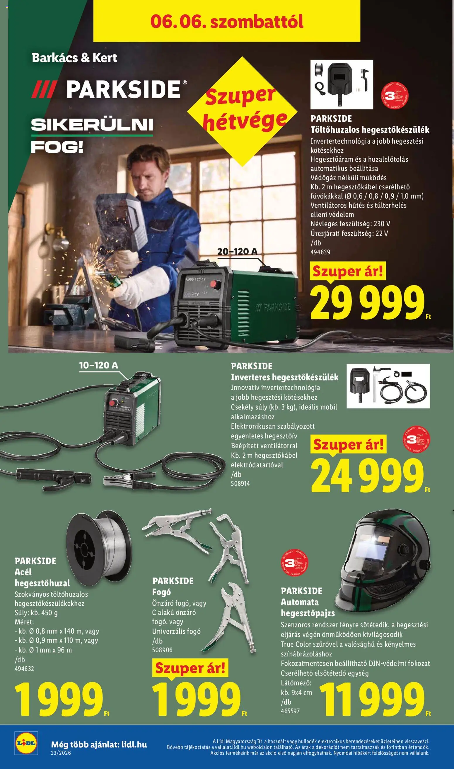 Lidl akciós ujság - amely érvényes a következő dátumtól: 04.06.2026 | Oldal: 20 | Termékek: Parkside