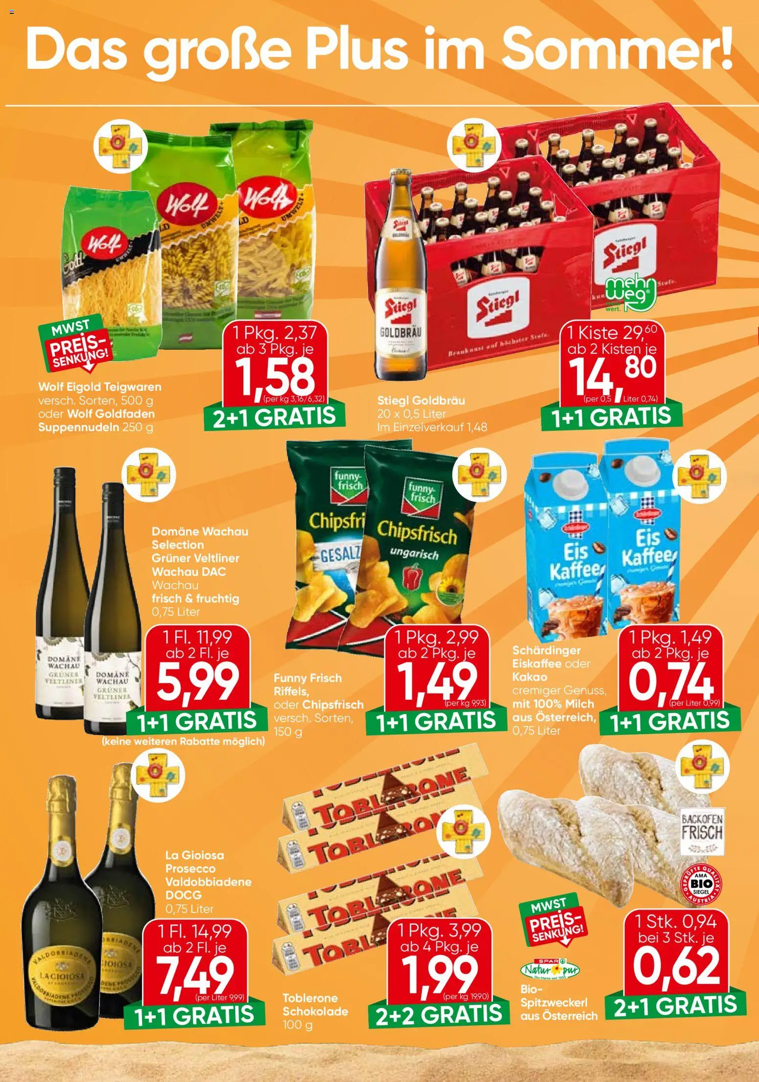 Eurospar Flugblatt gültig ab 30.07.2026 | Seite: 8 | Produkte: Eis, Eiskaffee, Milch, Schokolade