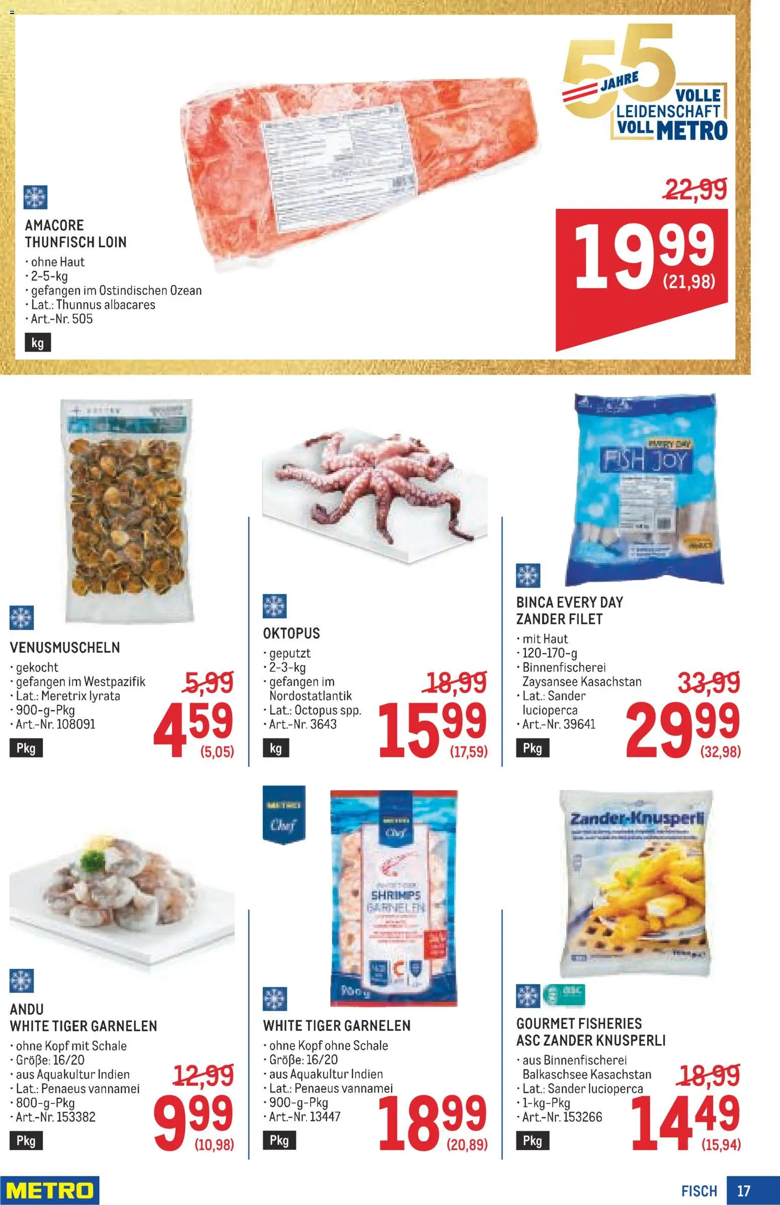 Metro angebote Profi gültig ab 20.08.2026 | Seite: 17 | Produkte: Fisch