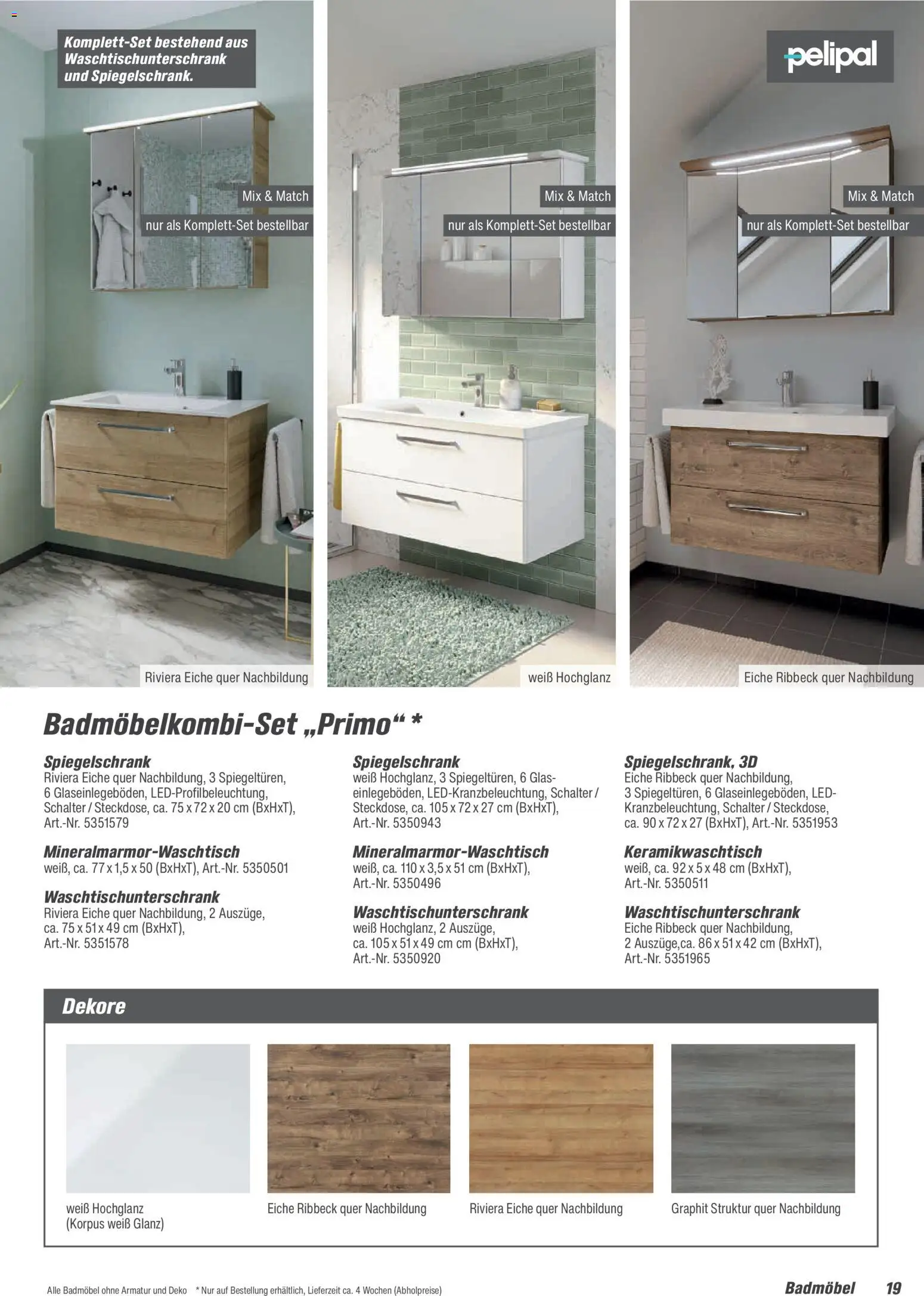 Toom Baumarkt Bad, Sanitär & Zubehör 2026 – gültig ab 01.01.2026 | Seite: 19 | Produkte: Armatur, Spiegelschrank