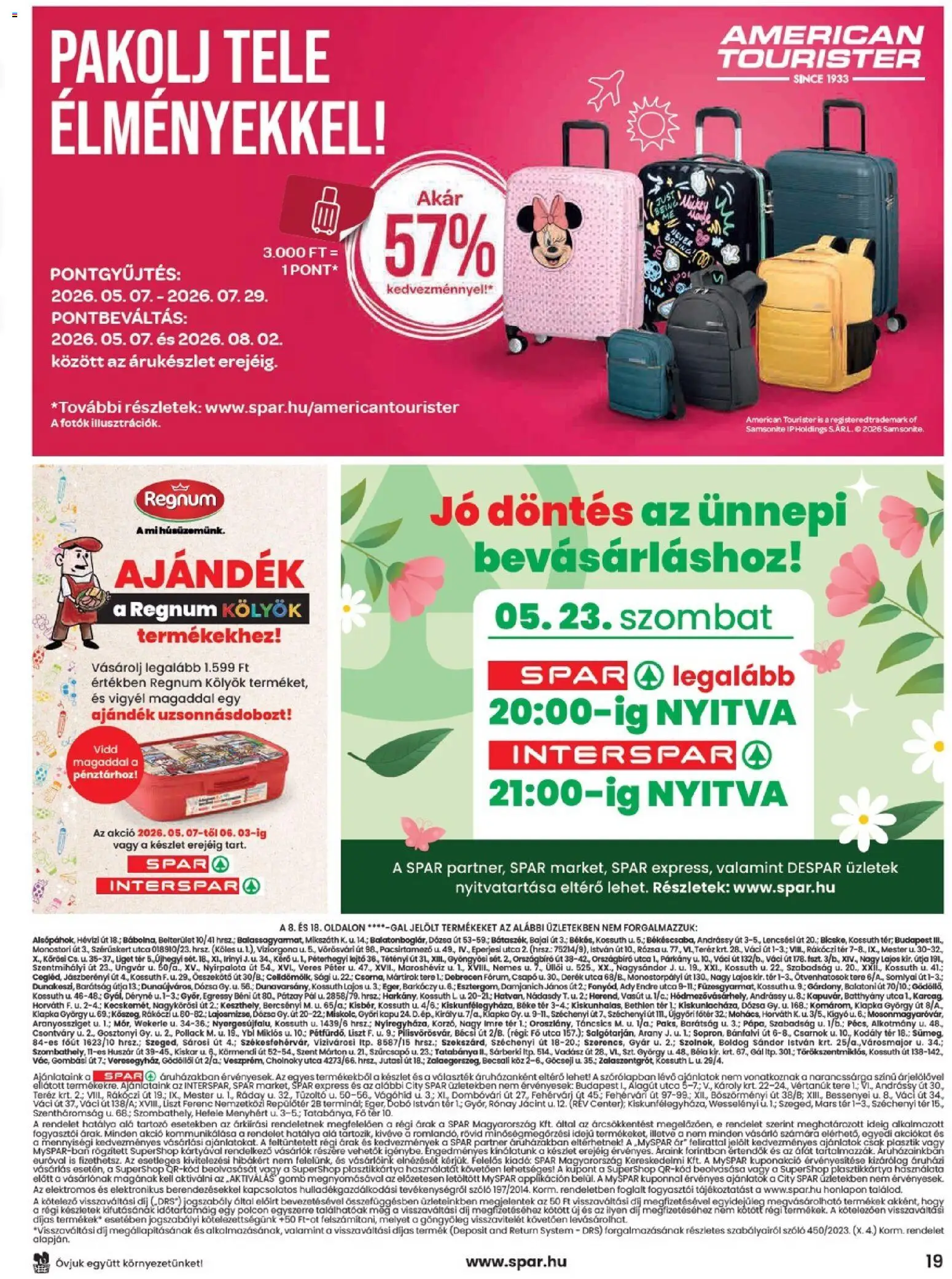 Spar akciós ujság - amely érvényes a következő dátumtól: 14.05.2026 | Oldal: 19 | Termékek: Szőlő, Kapu