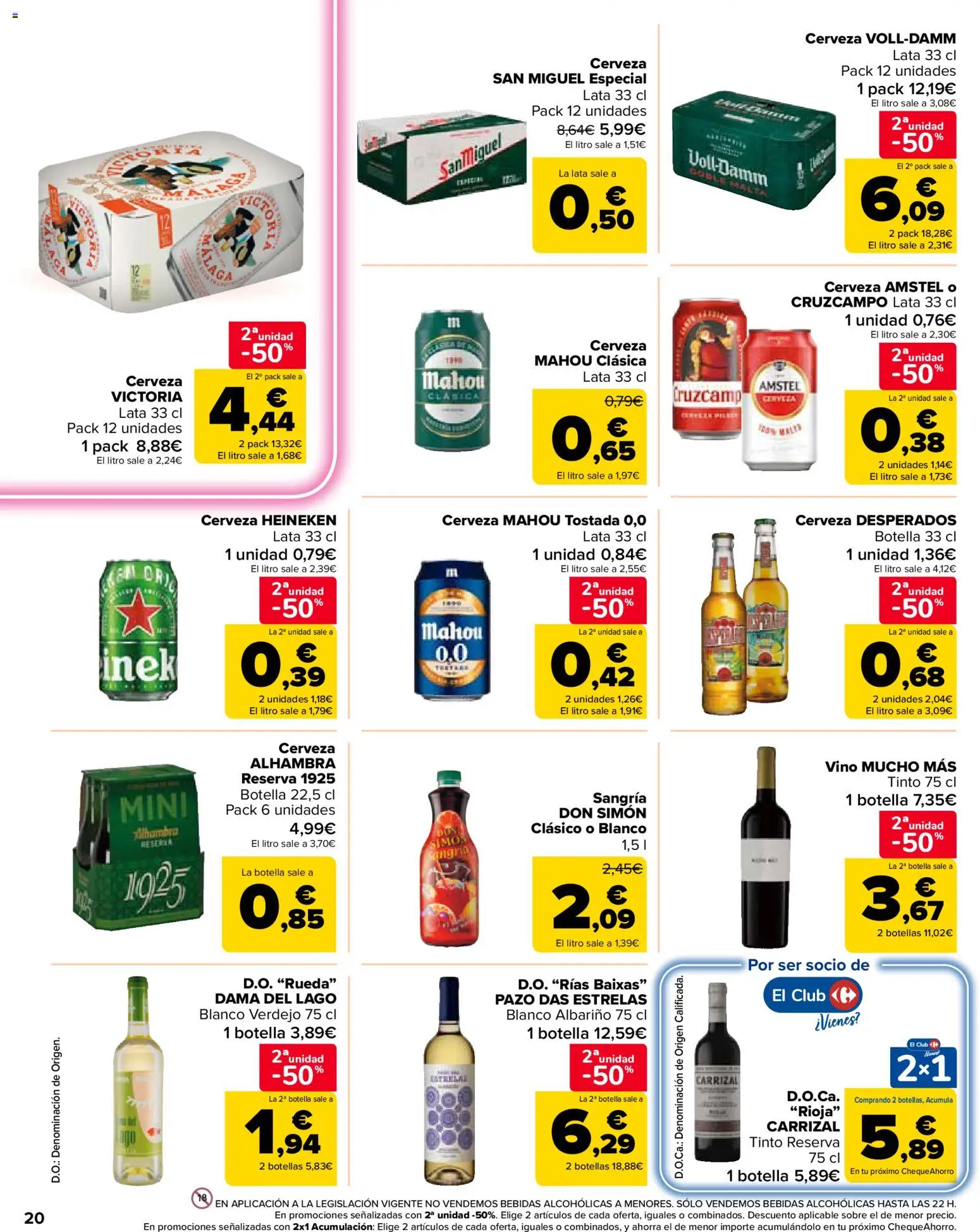 Carrefour Market folleto │ válido desde el 10/09/2026 | Página: 20 | Productos: Vino, Cerveza Heineken, Bebidas, Desperados