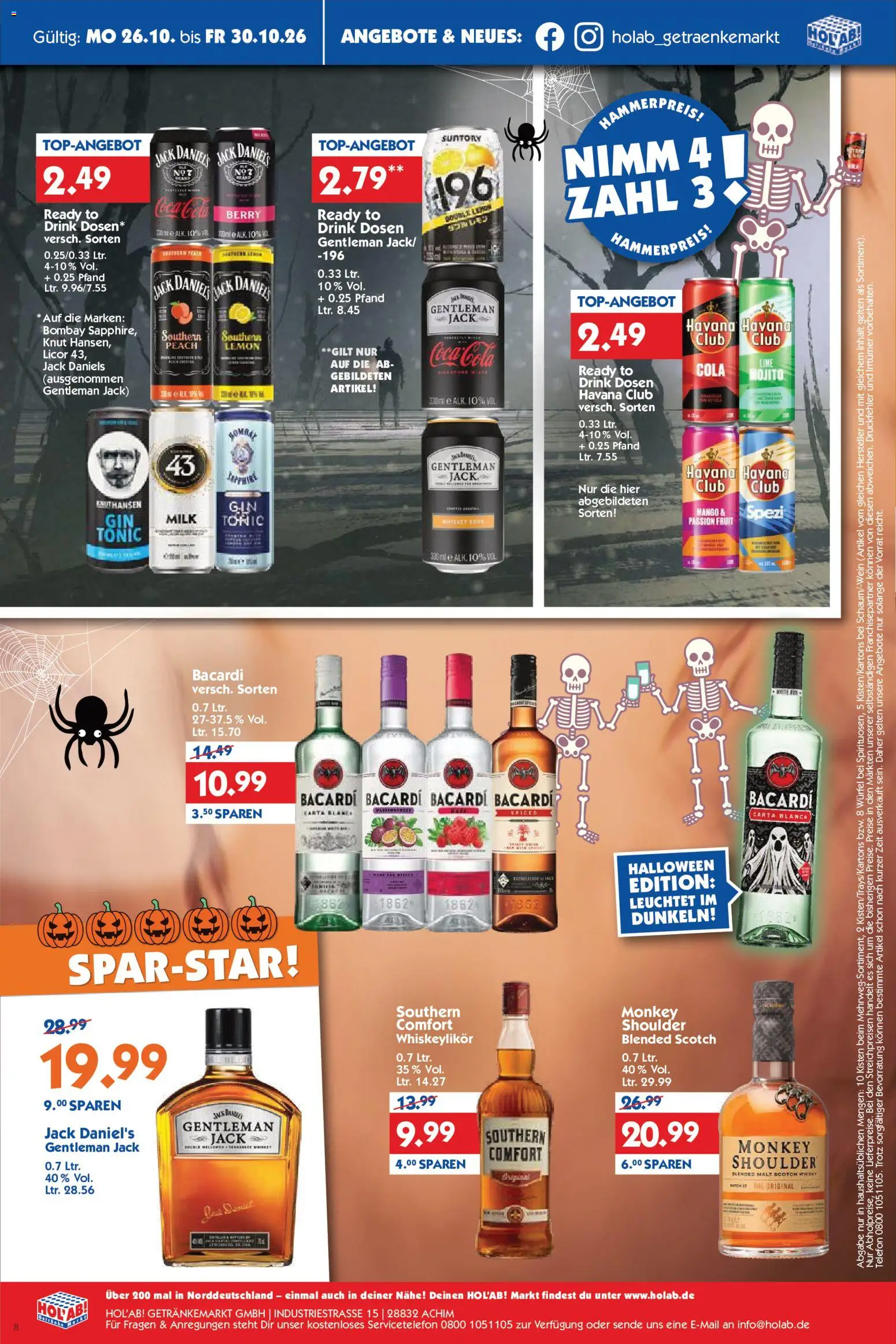 HOL’AB! Prospekt – gültig ab 26.10.2026 | Seite: 8 | Produkte: Whisky, Mango, Gin, Whiskey