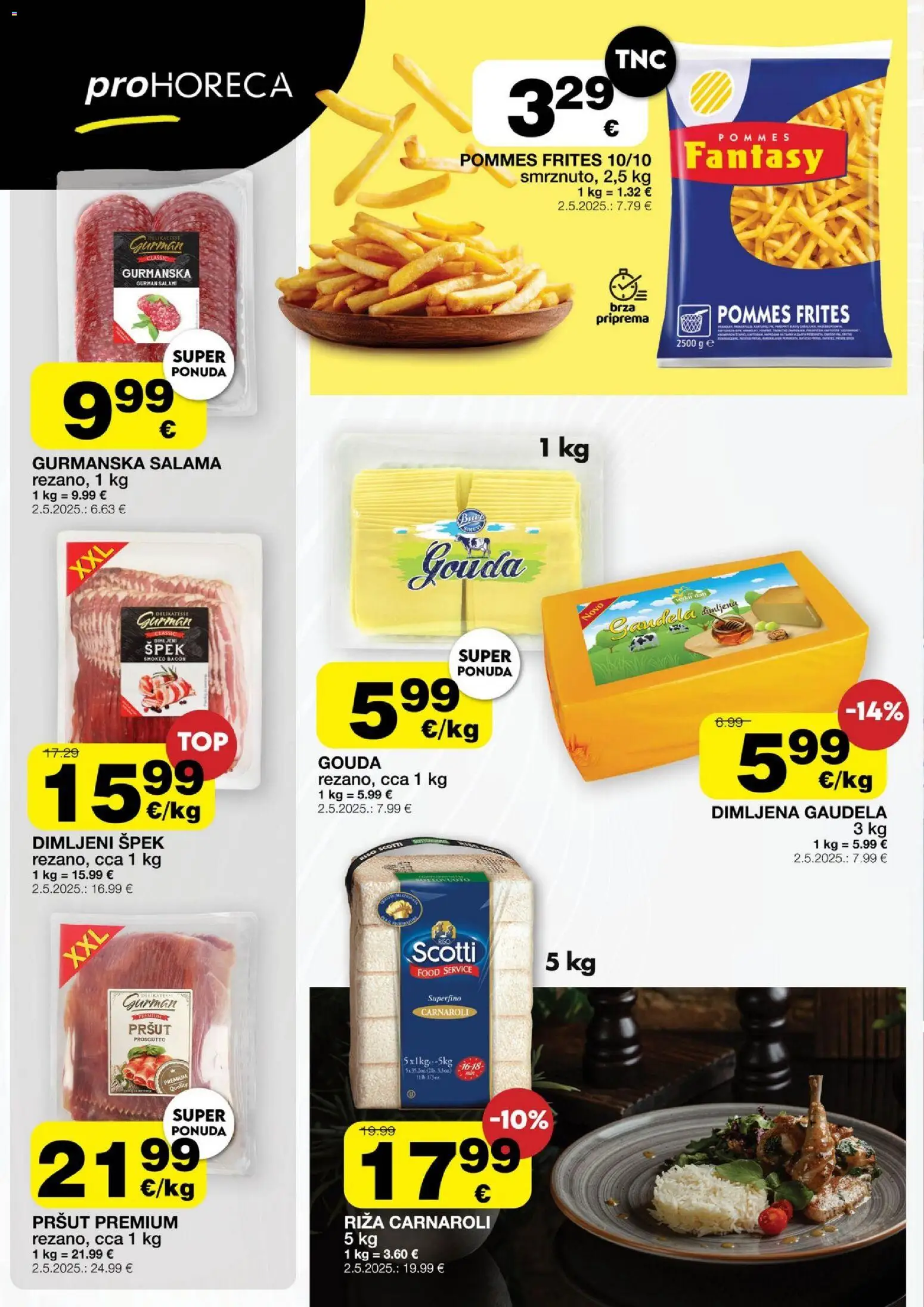 Stanić Diskont katalog | vrijedi od 03.09.2026 | Stranica: 4 | Proizvodi: Pommes frites, Salama, Pršut, Gouda