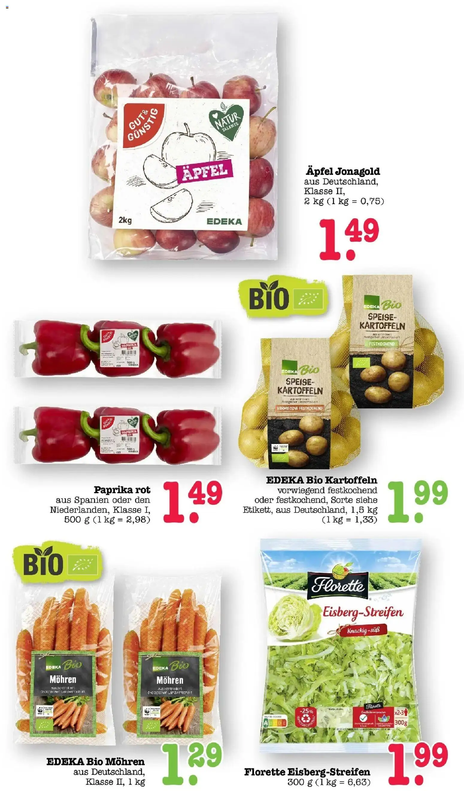 Edeka Prospekt Offenbach (ab 31.08.2026) » Angebote Online | Seite: 19 | Produkte: Äpfel, Mohren, Kartoffeln, Paprika