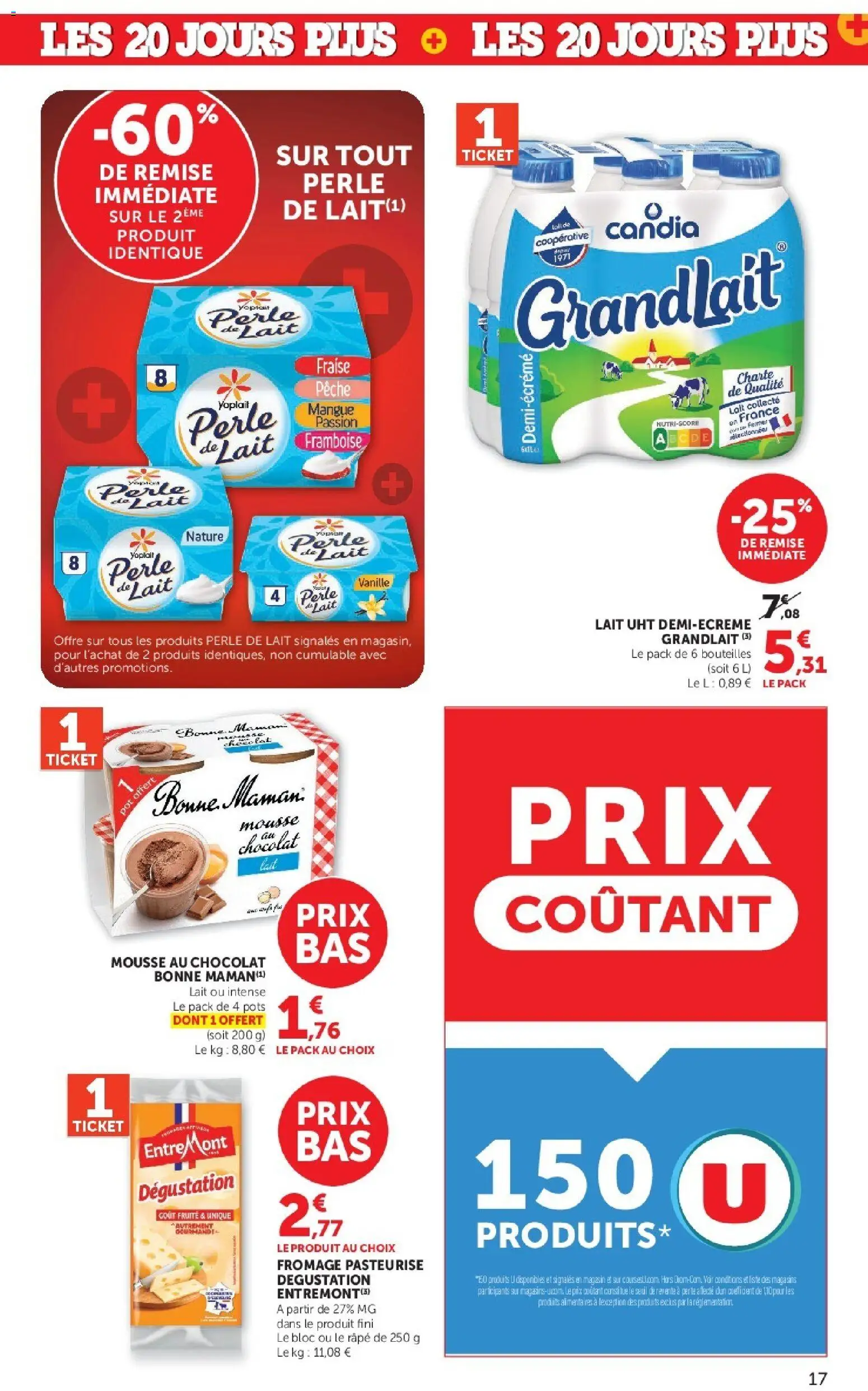 {H1} | Page: 17 | Produits: Framboise, Candia, Pêche, Vanille