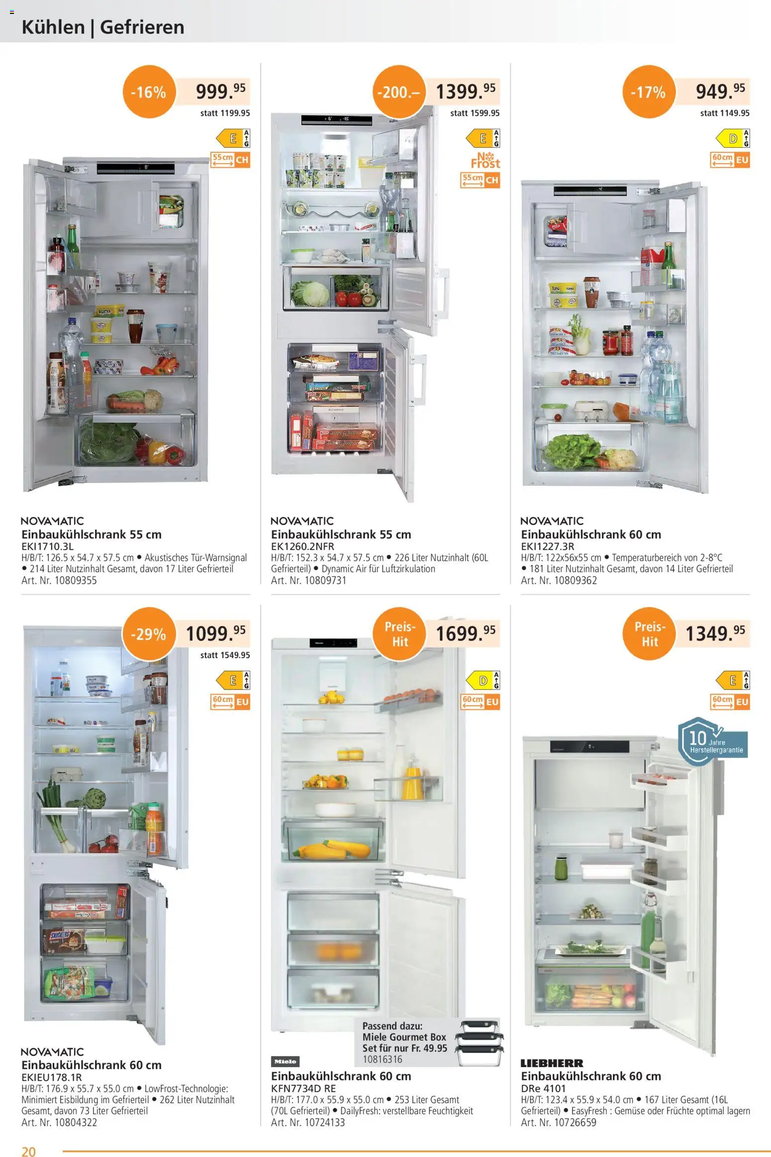Fust aktionen – gültig ab 26.05.2026 | Seite: 20 | Produkte: Box, Gemüse, Miele, Liebherr