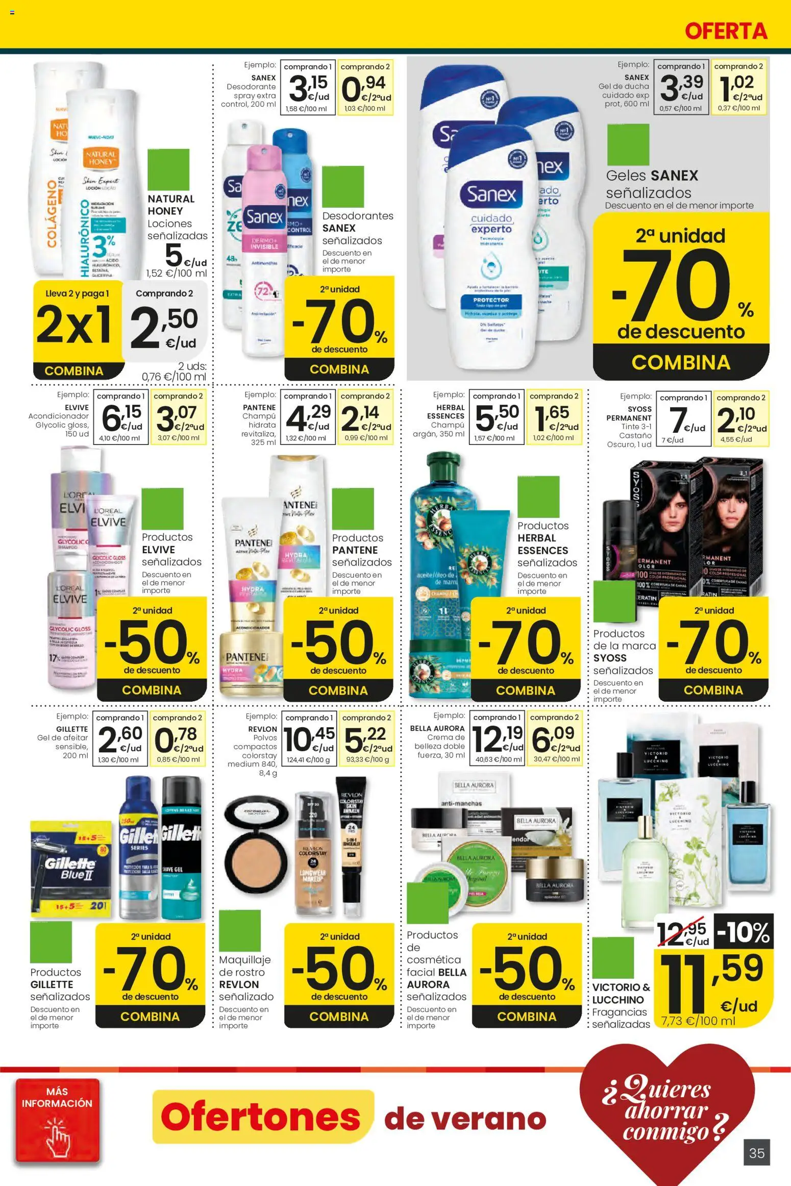 Eroski Ofertones de verano │ válido desde el 28.05.2026 | Página: 35 | Productos: Champú, Acondicionador, Crema, Ducha