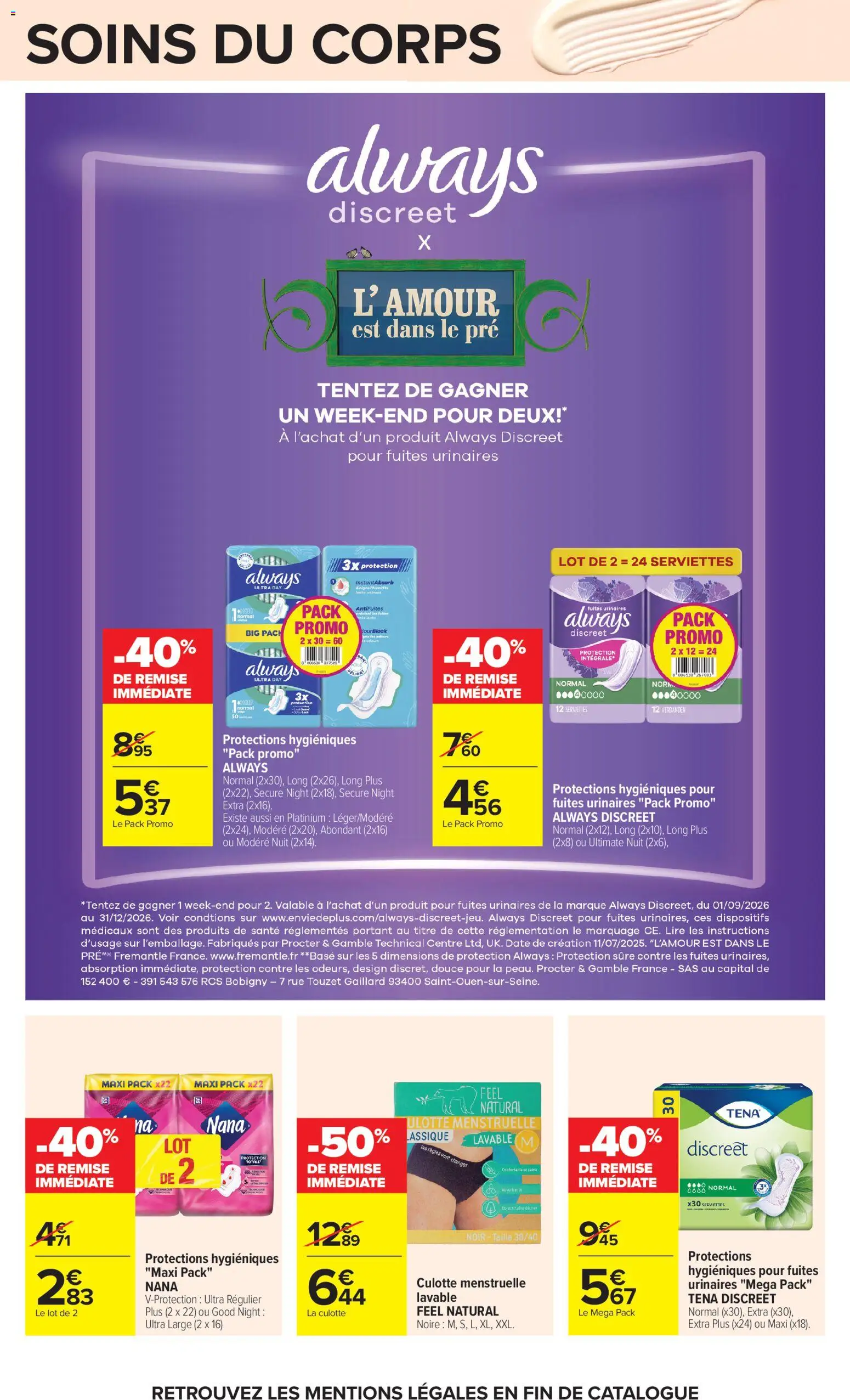 {H1} | Page: 31 | Produits: Always, Base, Culotte menstruelle, Culotte