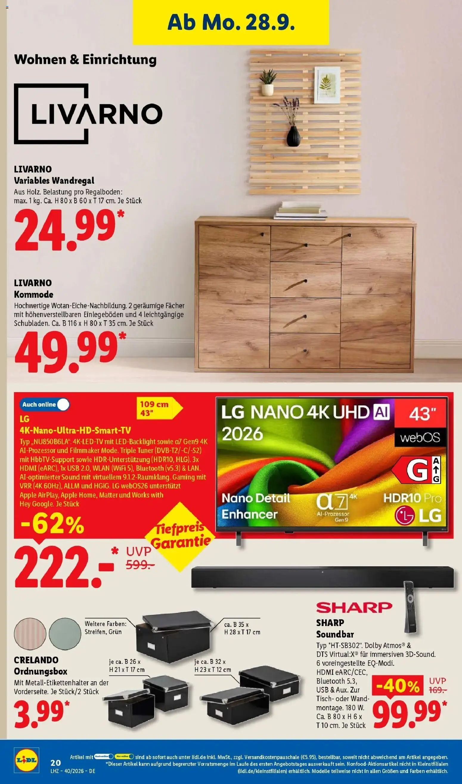 Lidl Prospekt Künzell (ab 28.09.2026) zum Blättern » Angebote | Seite: 36 | Produkte: USB, Kommode, Box, Apple