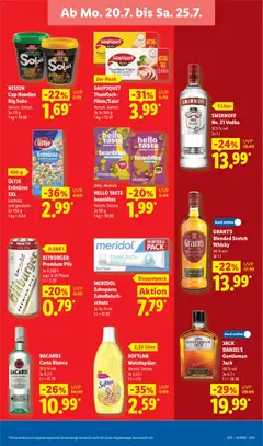 Náhled letáku Lidl Německo leták od 20.07.2026 | Strana: 19 | Produkty: Meridol, Whisky, Jack Daniel’s, Protein