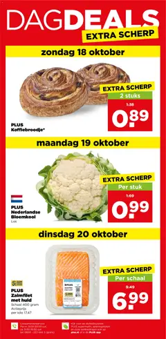 PLUS Zalmfilet met huid, PLUS Zalmfilet met huid, Schaal 400 gram, Actieprijs, per kilo 17.47 - Voorbeeld van een folder van Plus, geldig van 14-10-2026 | Pagina: 49