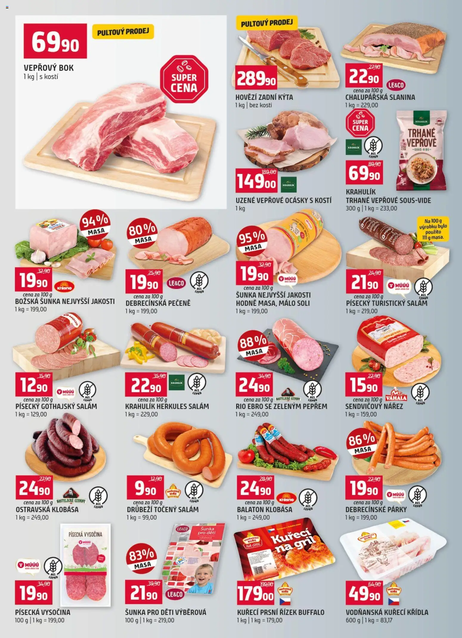 Terno leták od 05.08.2026 | Strana: 2 | Produkty: Uzeniny, Točený salám, Vysočina, Kuře
