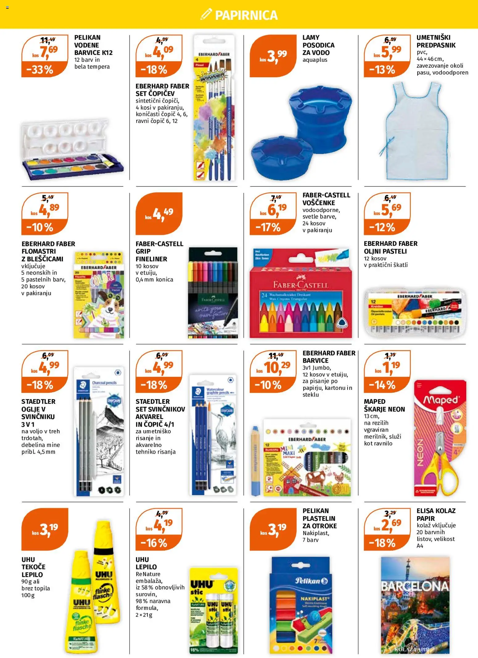 Novi Müller katalog ponudbe – veljaven od 20.07.2026 | Stran: 2 | Izdelki: Barvice, Kos, Copic, Lepilo