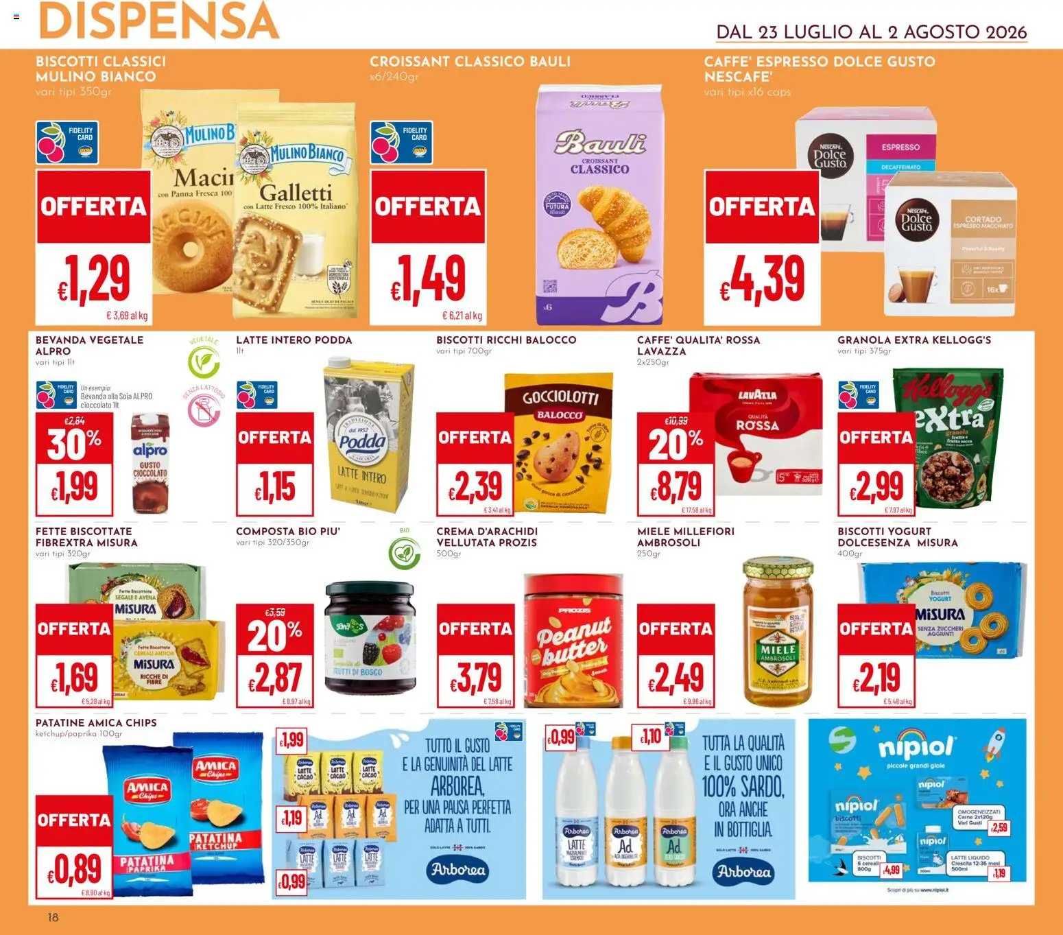 Volantino Pan del 23/07/2026 | Pagina: 18 | Prodotti: Yogurt, Patatine, Panna, Croissant
