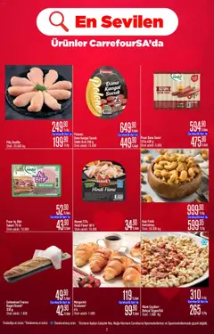 11.06.2026 tarihinden itibaren geçerli olan CarrefourSA kataloğu önizlemesi | Sayfa: 2 | Ürünler: Fıstık, Salam, Sosis, Piliç