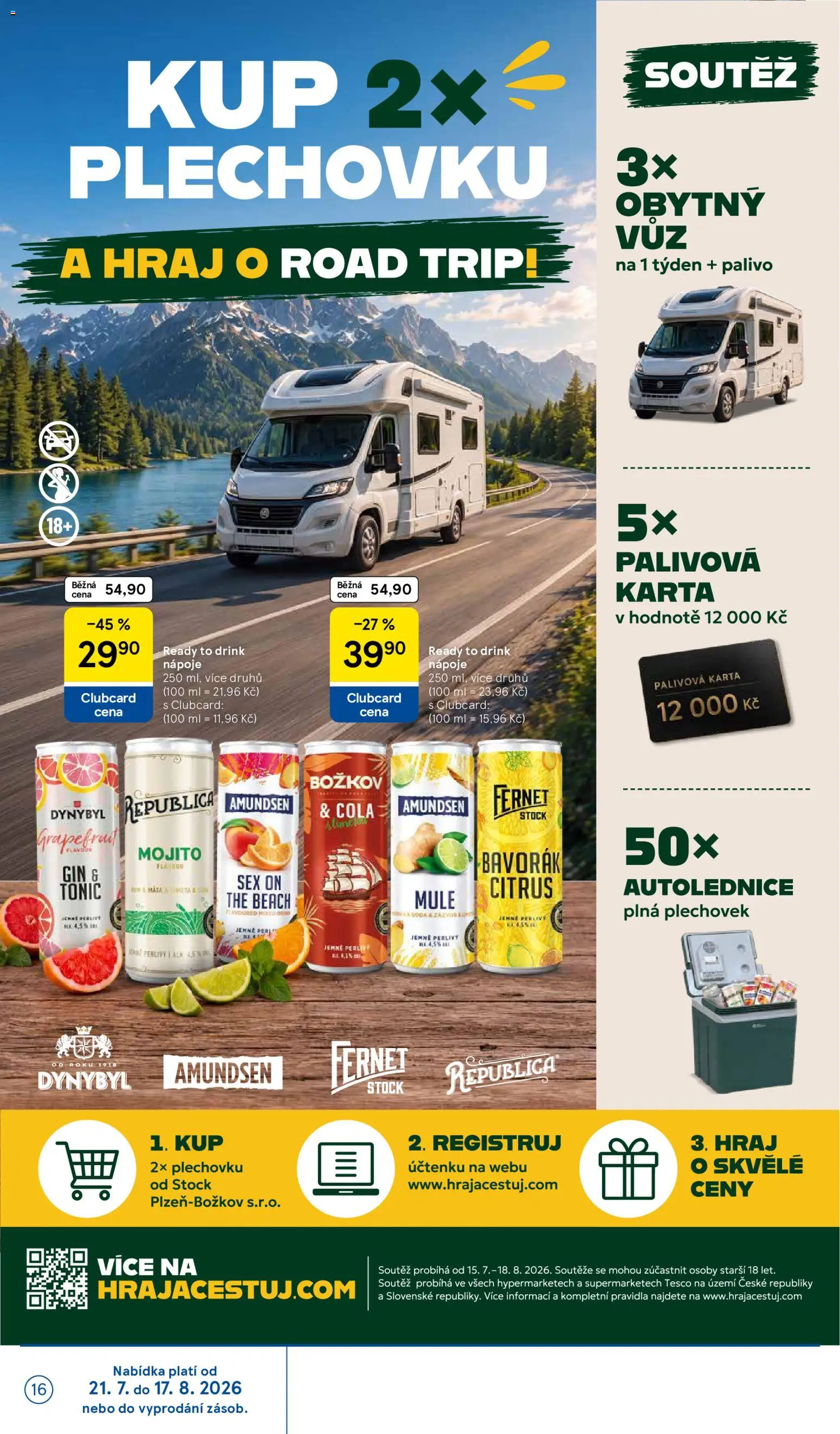 Tesco leták - Supermarket od 22.07.2026 | Strana: 16 | Produkty: Mojito, Zázvor, Božkov, Cola