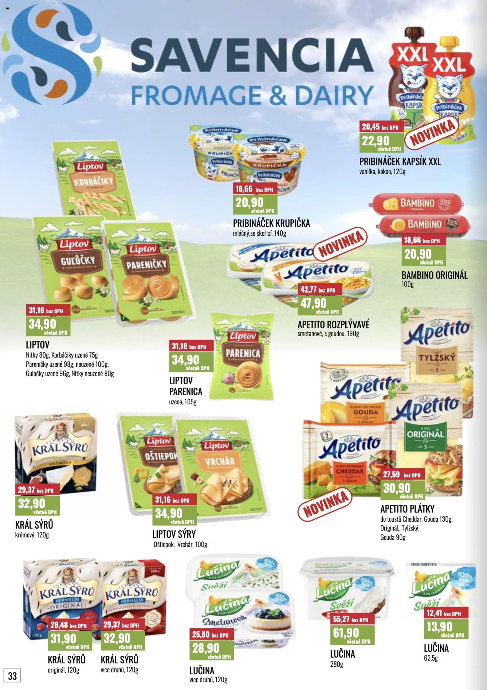 Ratio leták od 01.10.2026 | Strana: 34 | Produkty: Lučina, Hermelín, Sýry, Paprika