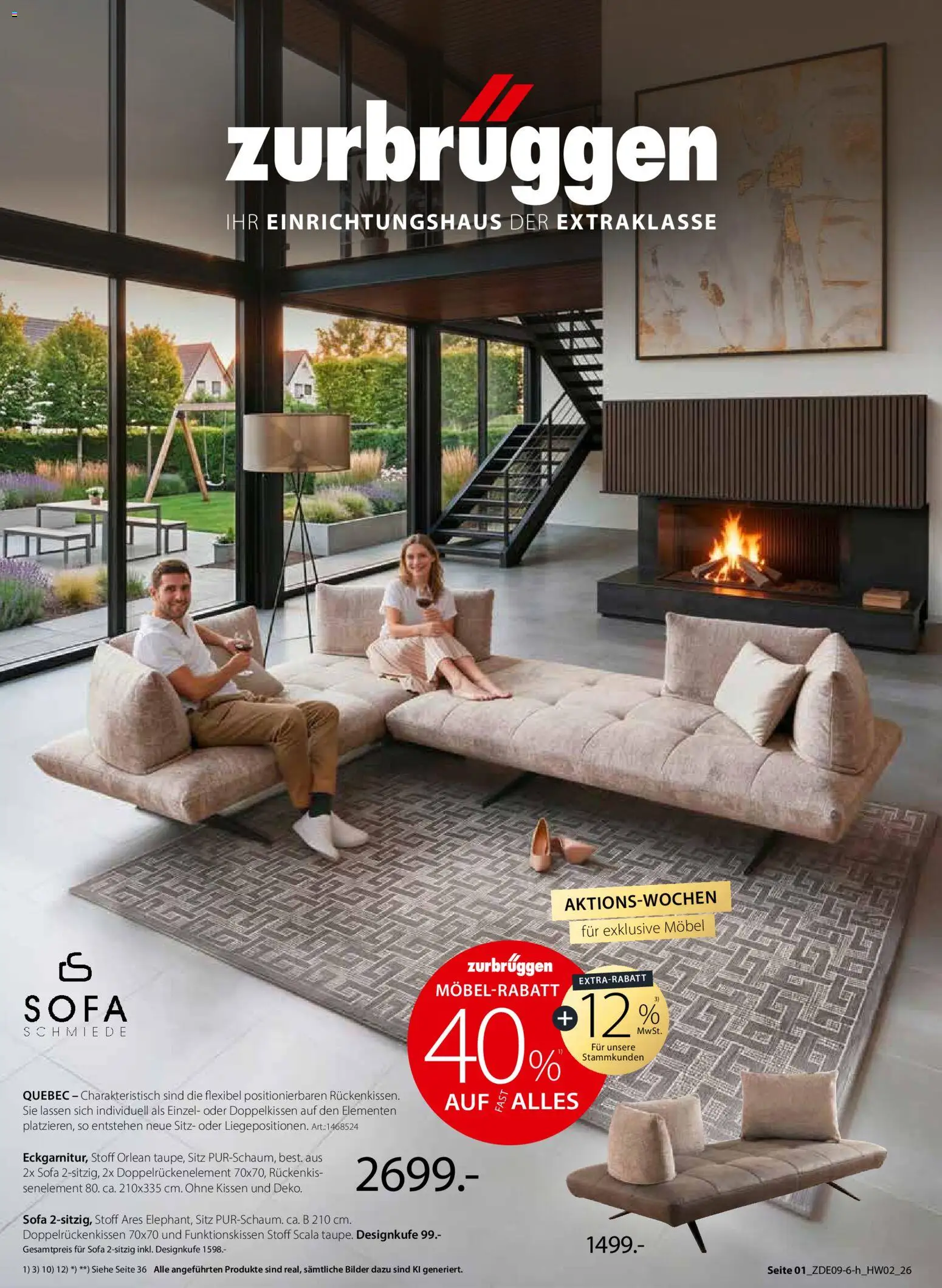 Zurbrüggen Prospekt – gültig ab 30.09.2026 | Seite: 1 | Produkte: Kissen, Sofa, Bilder