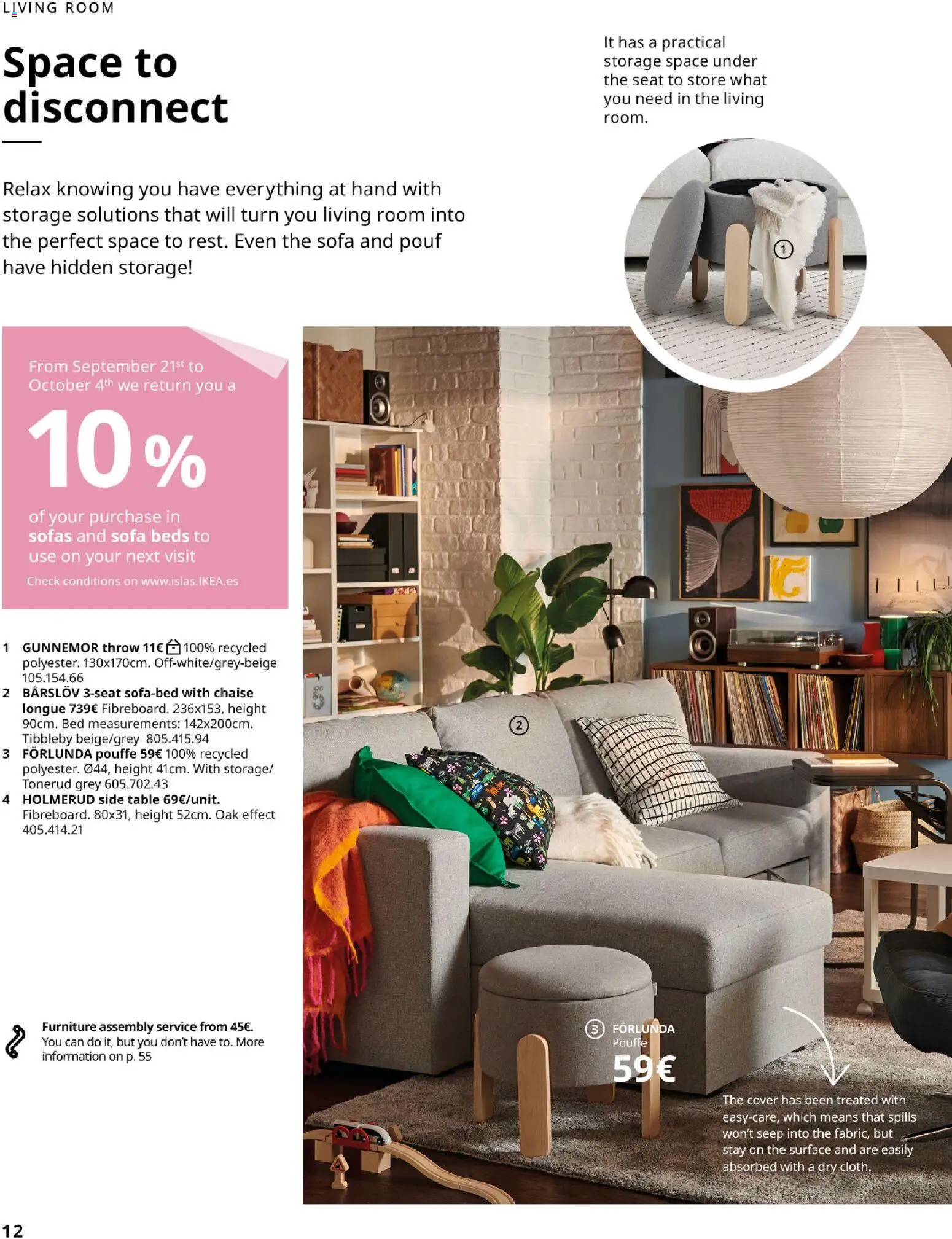 IKEA - Haz espacio para lo que más quieres Versión Inglés │ válido desde el 30/09/2026 | Página: 12 | Productos: Sofás, Sofá
