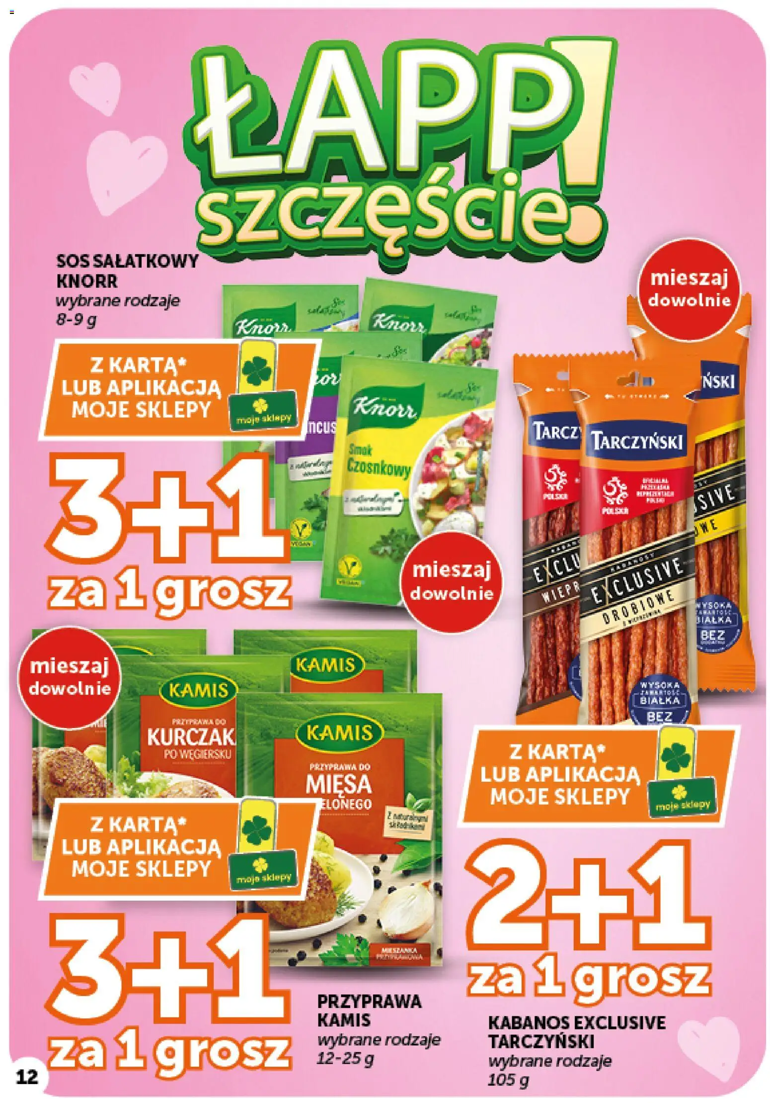 Groszek gazetka - Market od 08.10.2026 | Strona: 12 | Produkty: Kurczak, Kabanos, Sos