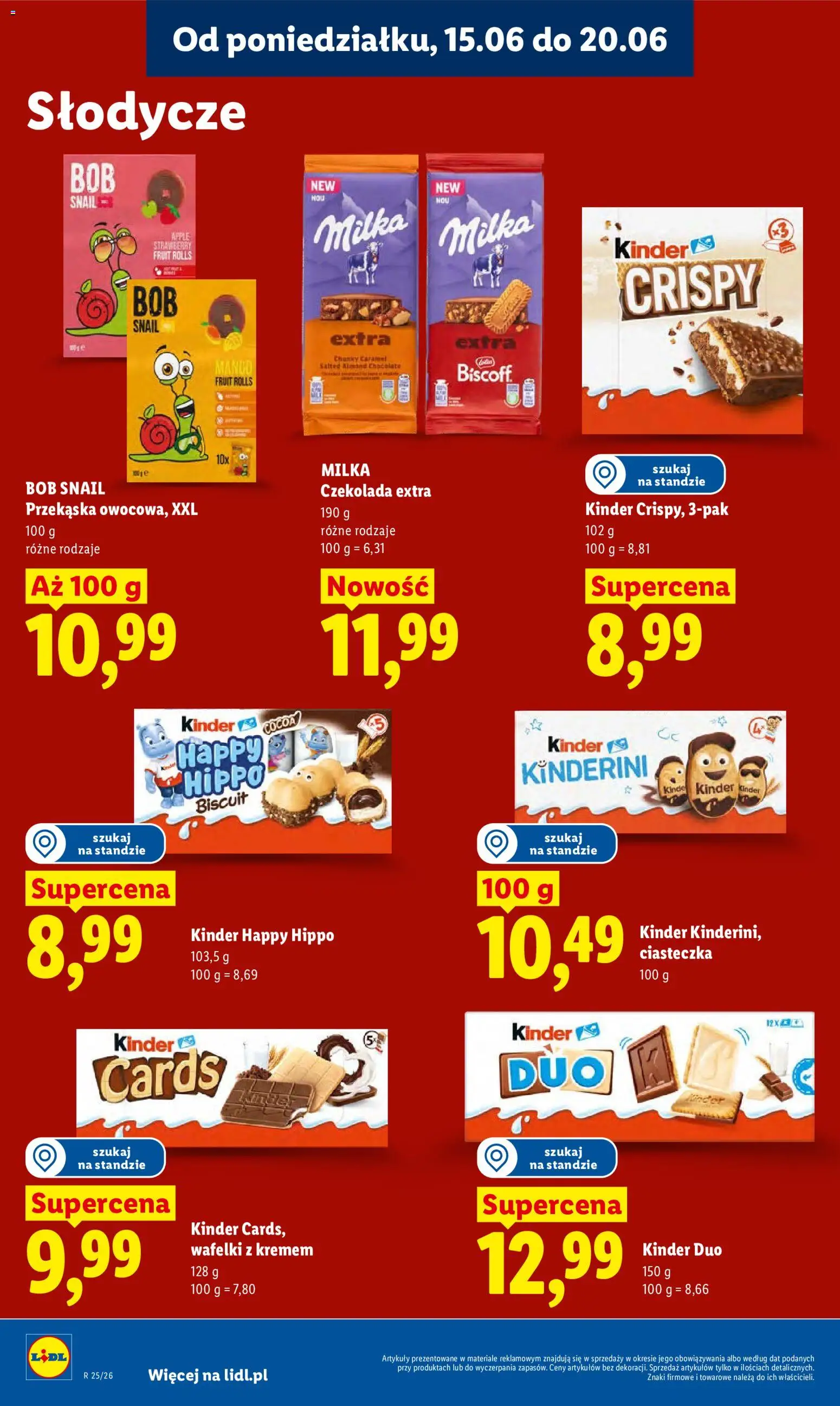 Lidl gazetka od 15.06.2026 | Strona: 86 | Produkty: Słodycze, Bób, Czekolada, Ciasteczka