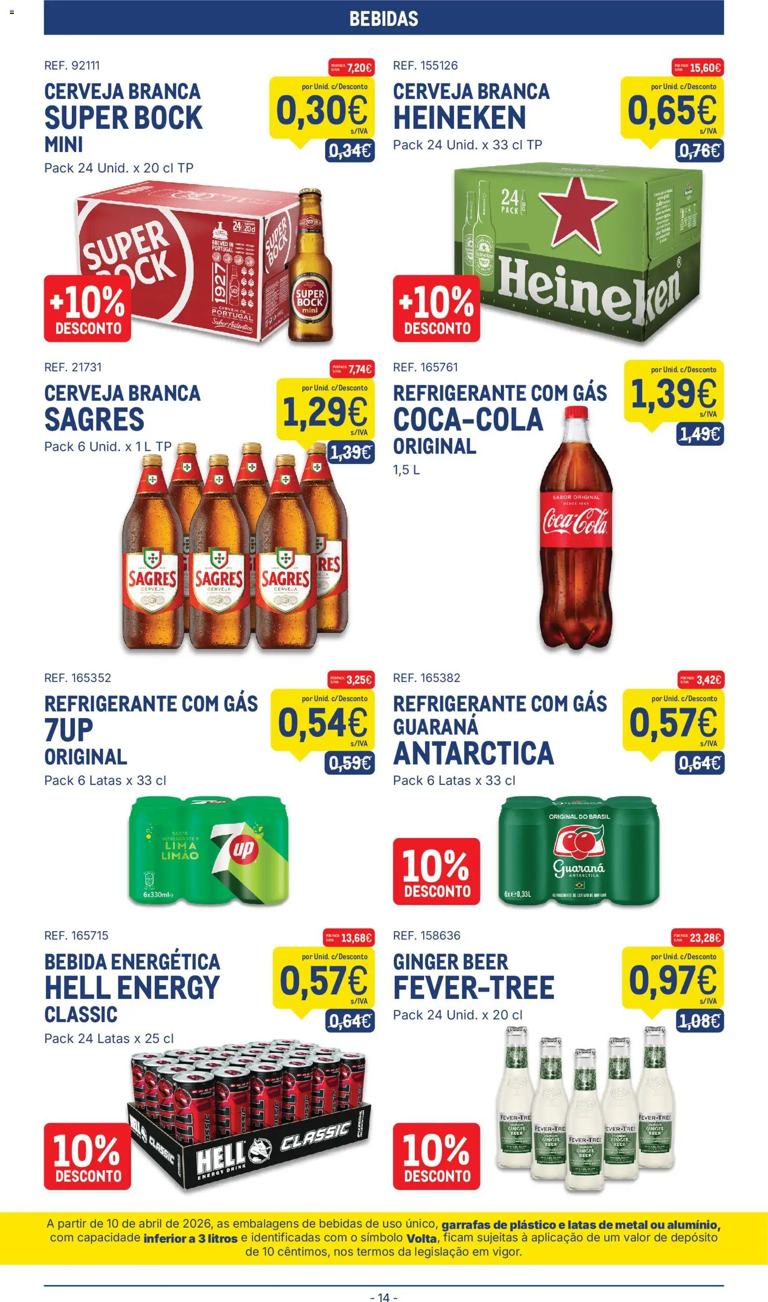 Makro folheto │ válido de 29/09/2026 | Página: 14 | Produtos: Super bock, Bebida energética, Lima, Bebida