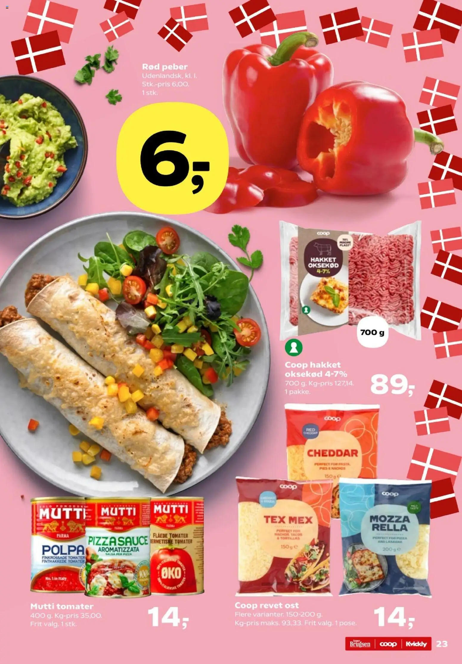 Kvickly tilbudsavis – gyldig fra 22.05.2026 | Side: 27 | Produkter: Cheddar, Pasta, Oksekød, Peber
