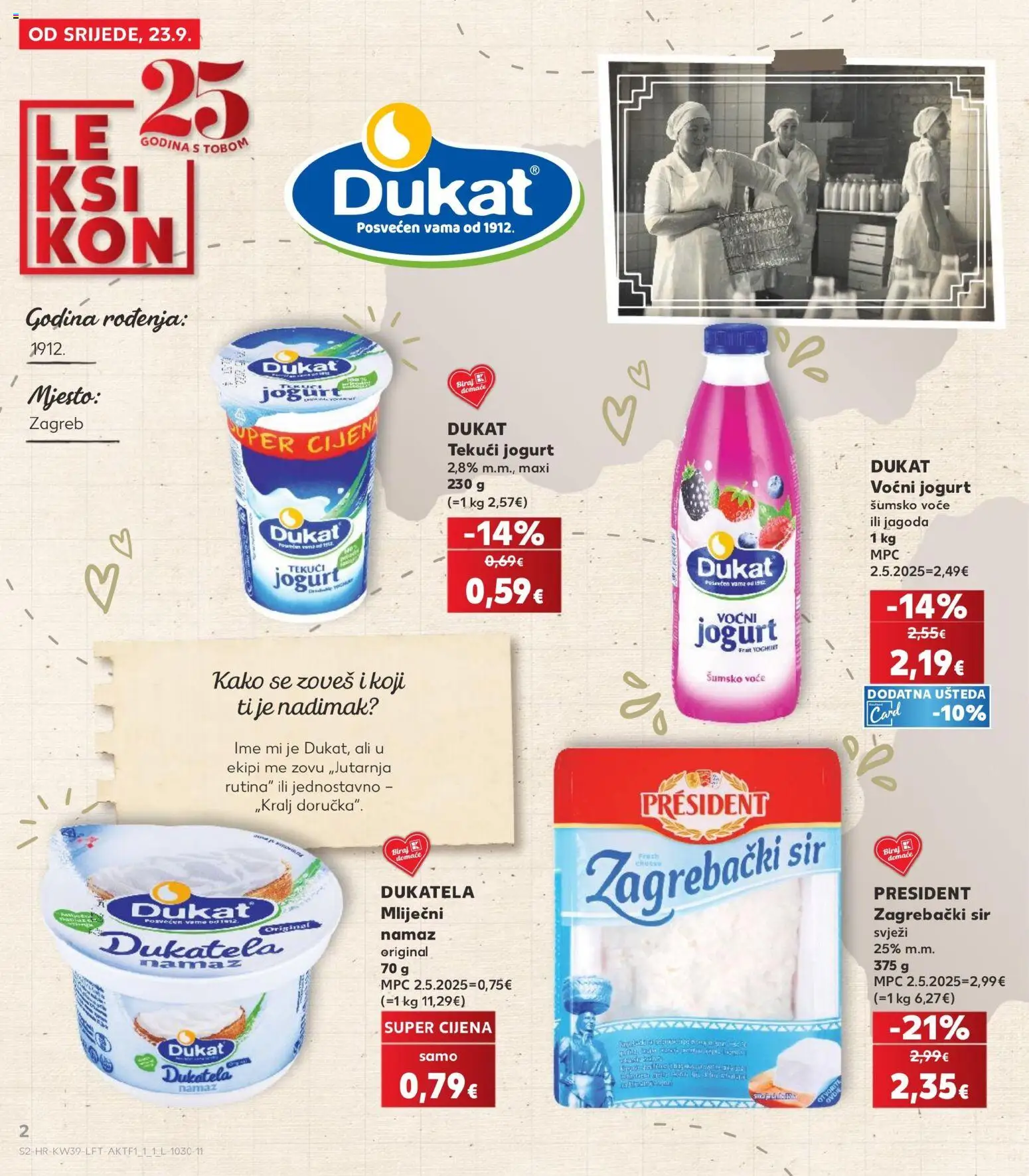 Kaufland katalog | vrijedi od 23.09.2026 | Stranica: 2 | Proizvodi: Tekuci jogurt, Sir, Jogurt, Voće