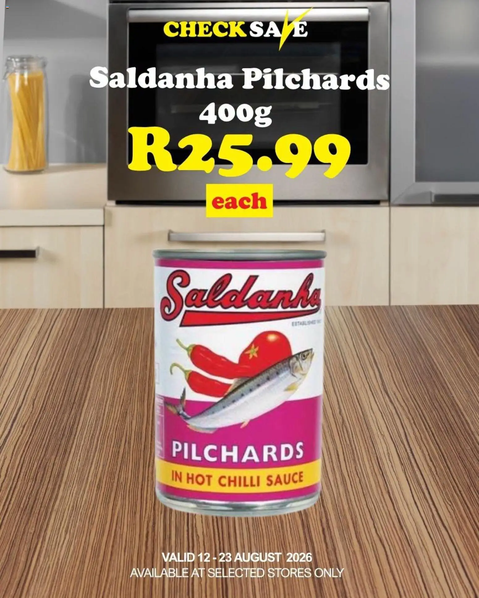 New Check Save catalogue – valid from 12/08/2026 | Page: 9 | Products: Pilchards, Sauce, Chilli