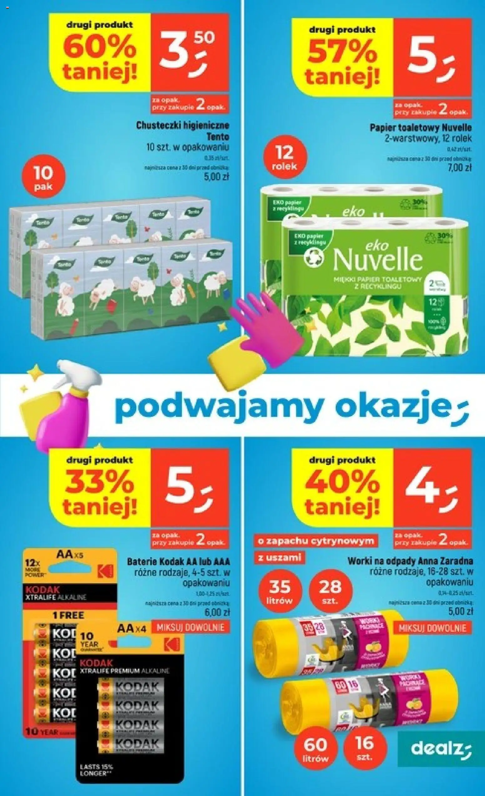 Dealz gazetka - Czysty zysk od 20.08.2026 | Strona: 11 | Produkty: Chusteczki, Papier toaletowy, Baterie, Chusteczki higieniczne