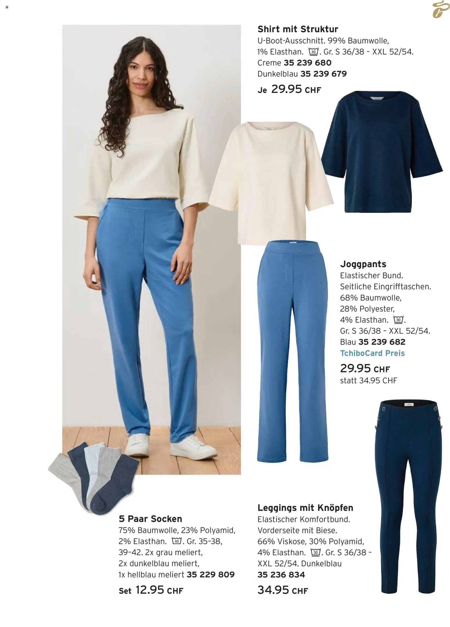 Tchibo aktionen Voilà, c’est moi – gültig ab 11.08.2026 | Seite: 25 | Produkte: Leggings, Socken, Shirt, Creme