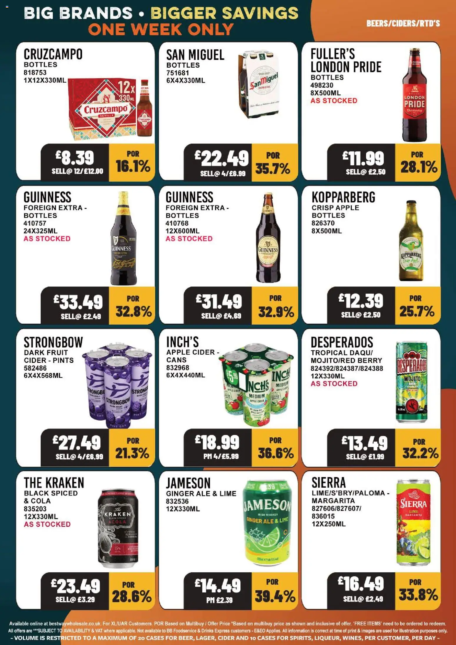 {H1} | Page: 3 | Products: Lime, Apple, Drinks, Desperados