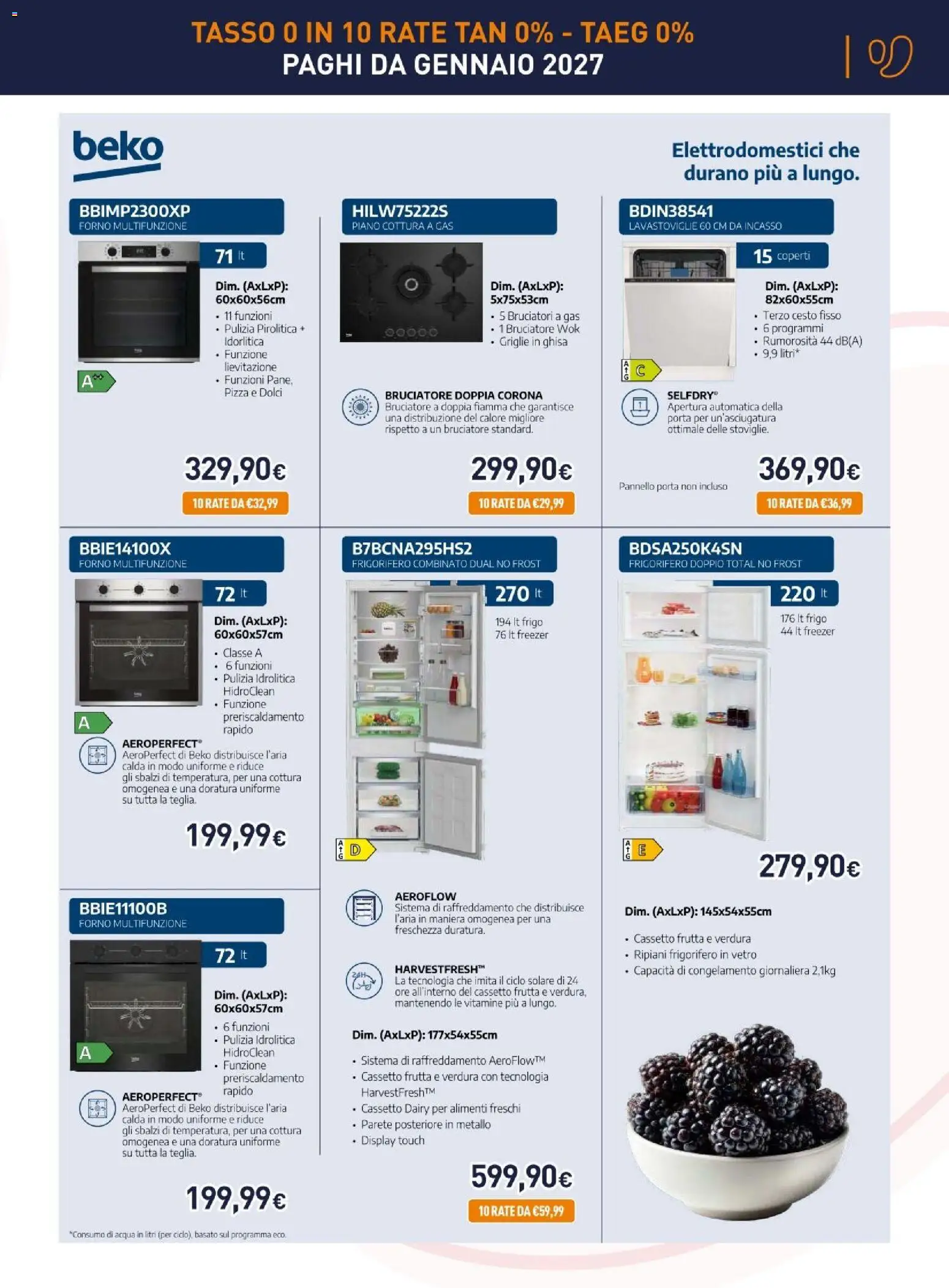 Nuovo Unieuro volantino Incasso dal 30/10/2026 > offerte anteprima 🛍️ | Pagina: 13 | Prodotti: Porta, Frutta, Piano cottura, Lavastoviglie