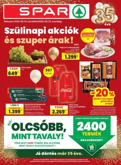 Spar akciós újság - amely érvényes a következő dátumtól: 2026.08.19.