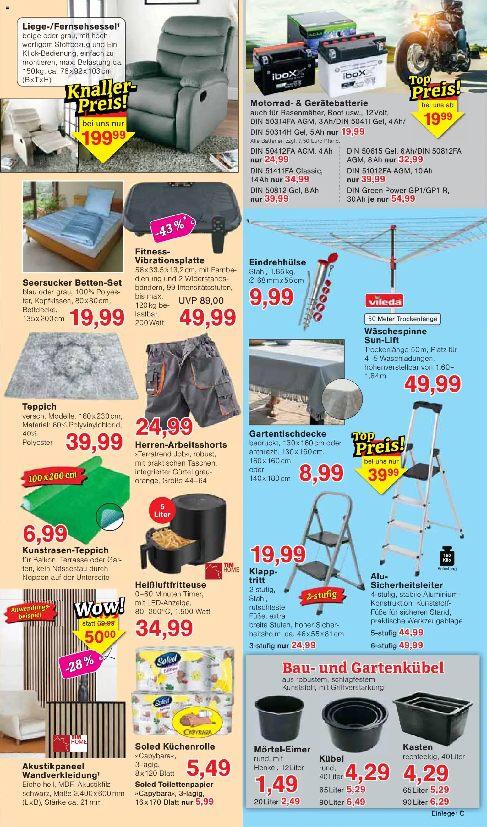 Wiglo Wunderland Prospekt – gültig ab 01.06.2026 | Seite: 9 | Produkte: Batterien, Bettenset, Teppich, Küchenrolle