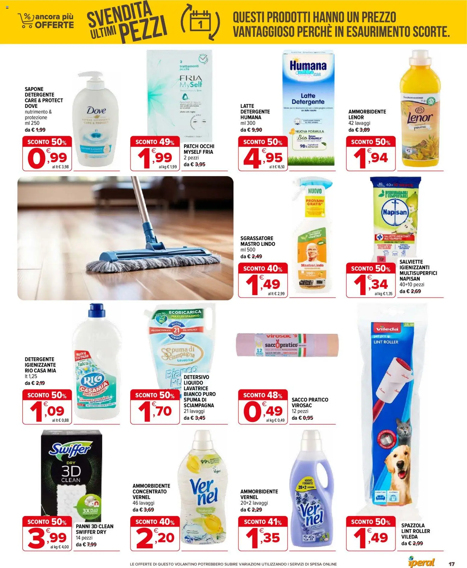 Volantino Iperal del 20.05.2026 | Pagina: 17 | Prodotti: Sapone, Sacco rifiuti, Ammorbidente, Detergente