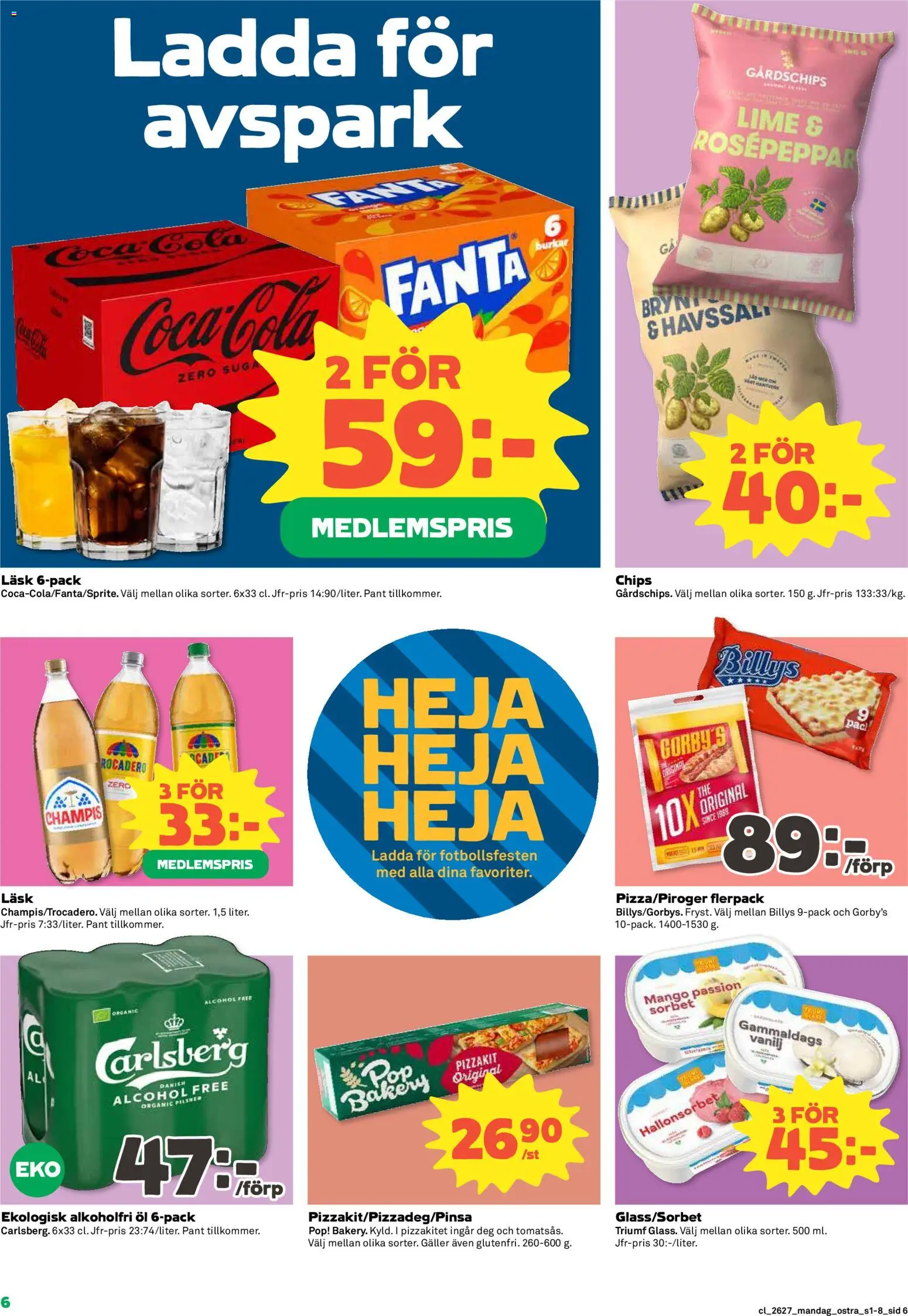 Coop Daglivs reklamblad aktuell från 29/06/2026 | Sida: 6 | Produkter: Coca cola, Öl, Lime, Mango