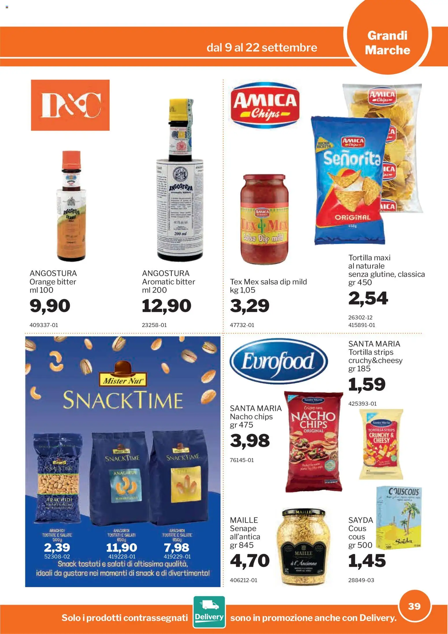 Volantino Sogegross del 09/09/2026 | Pagina: 39 | Prodotti: Salsa, Anacardi, Arachidi, Senape