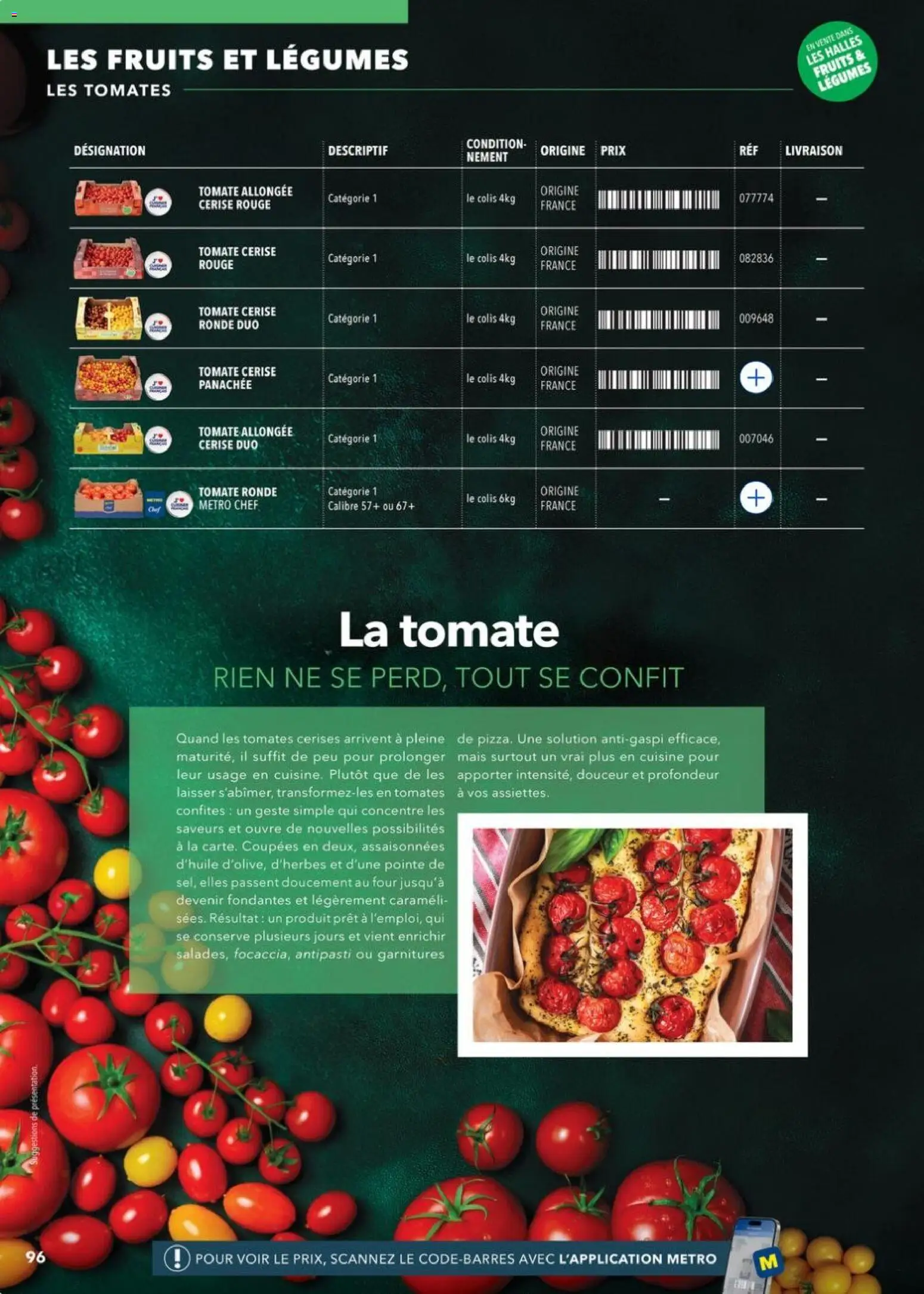 {H1} | Page: 96 | Produits: Four, Cerises, Tomate cerise, Tomates