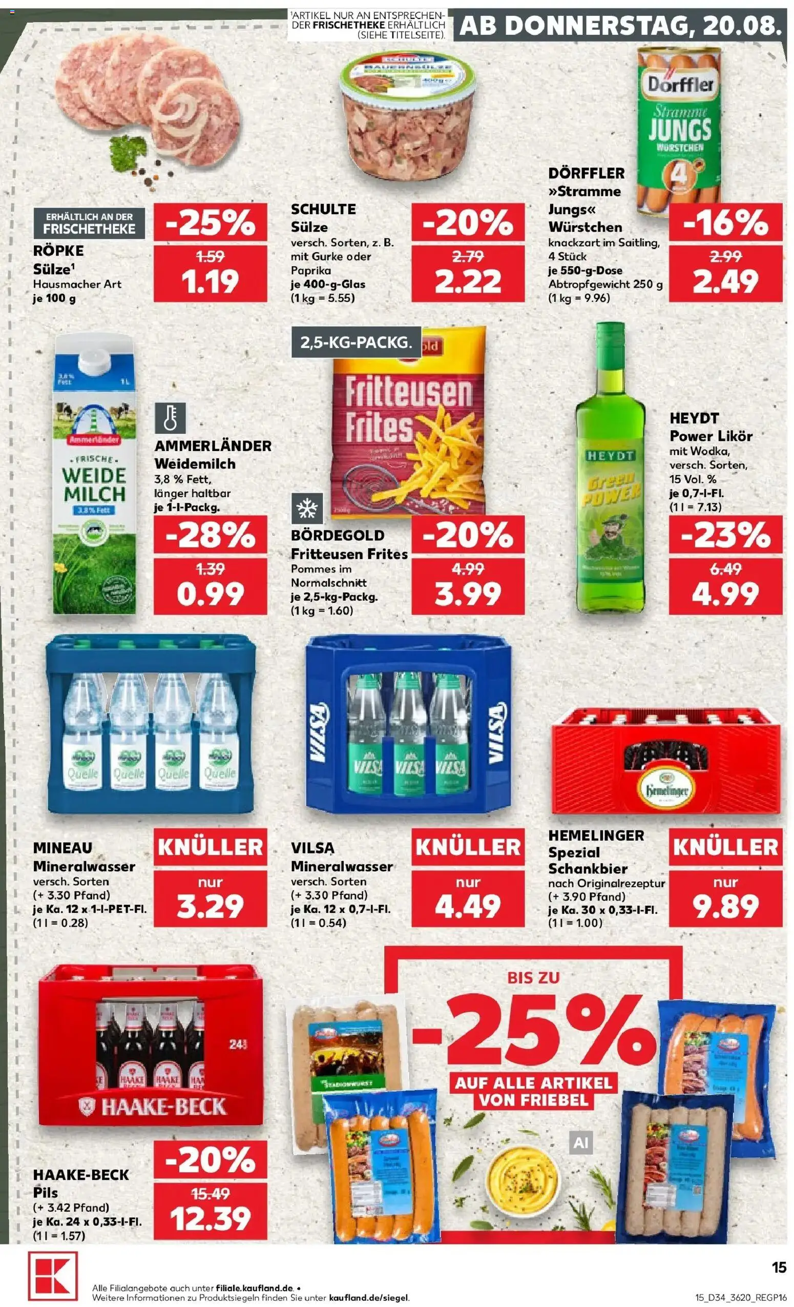 Prospekt Kaufland ab 17.08.2026 » Angebote Online zum Blättern | Seite: 26 | Produkte: Milch, Pils, Paprika, Wodka